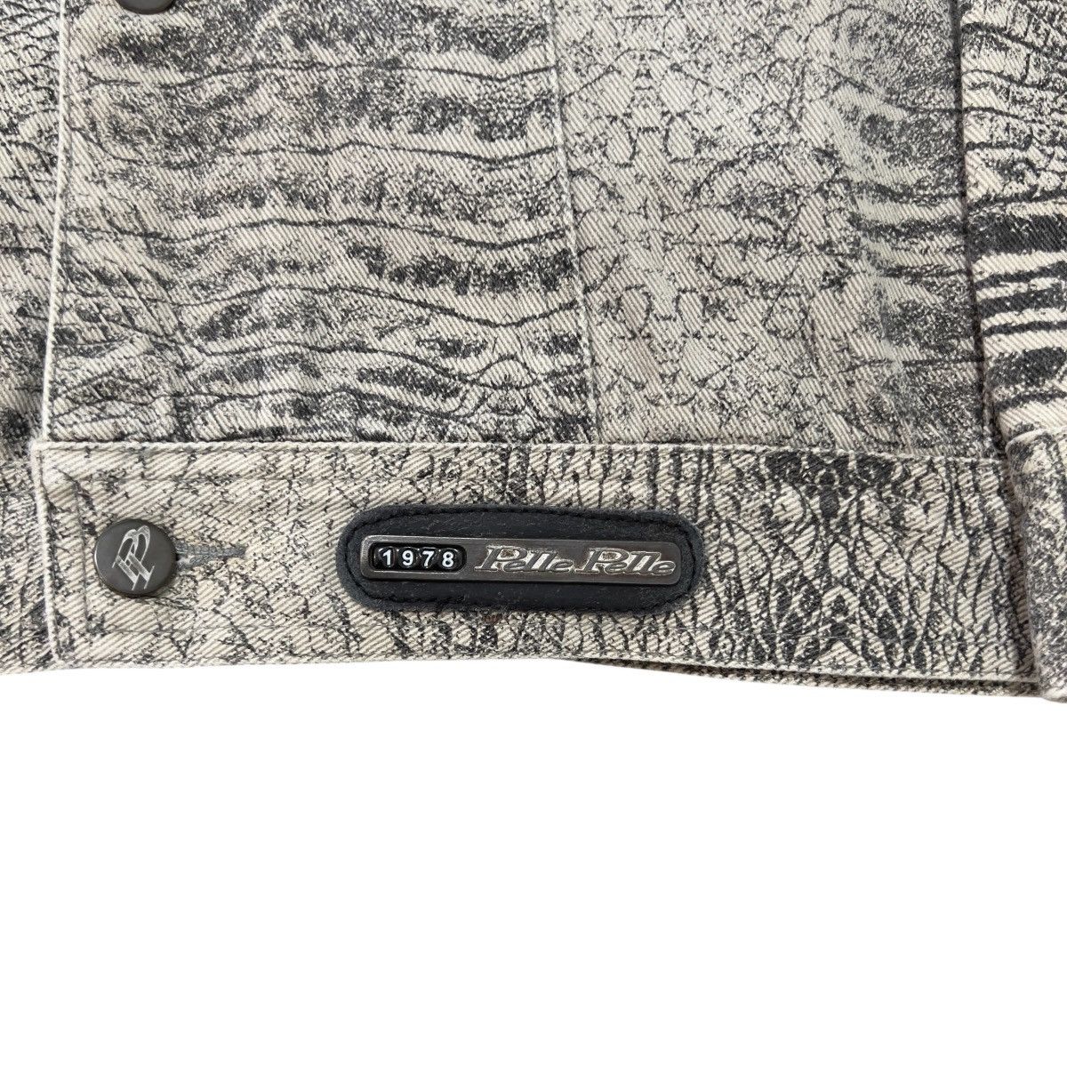 Pelle Pelle PELLE PELLE by Marc Buchanan 90 Crocodile Print Denim Jacket Size US XXL / EU 58 / 5 - 2 Thumbnail