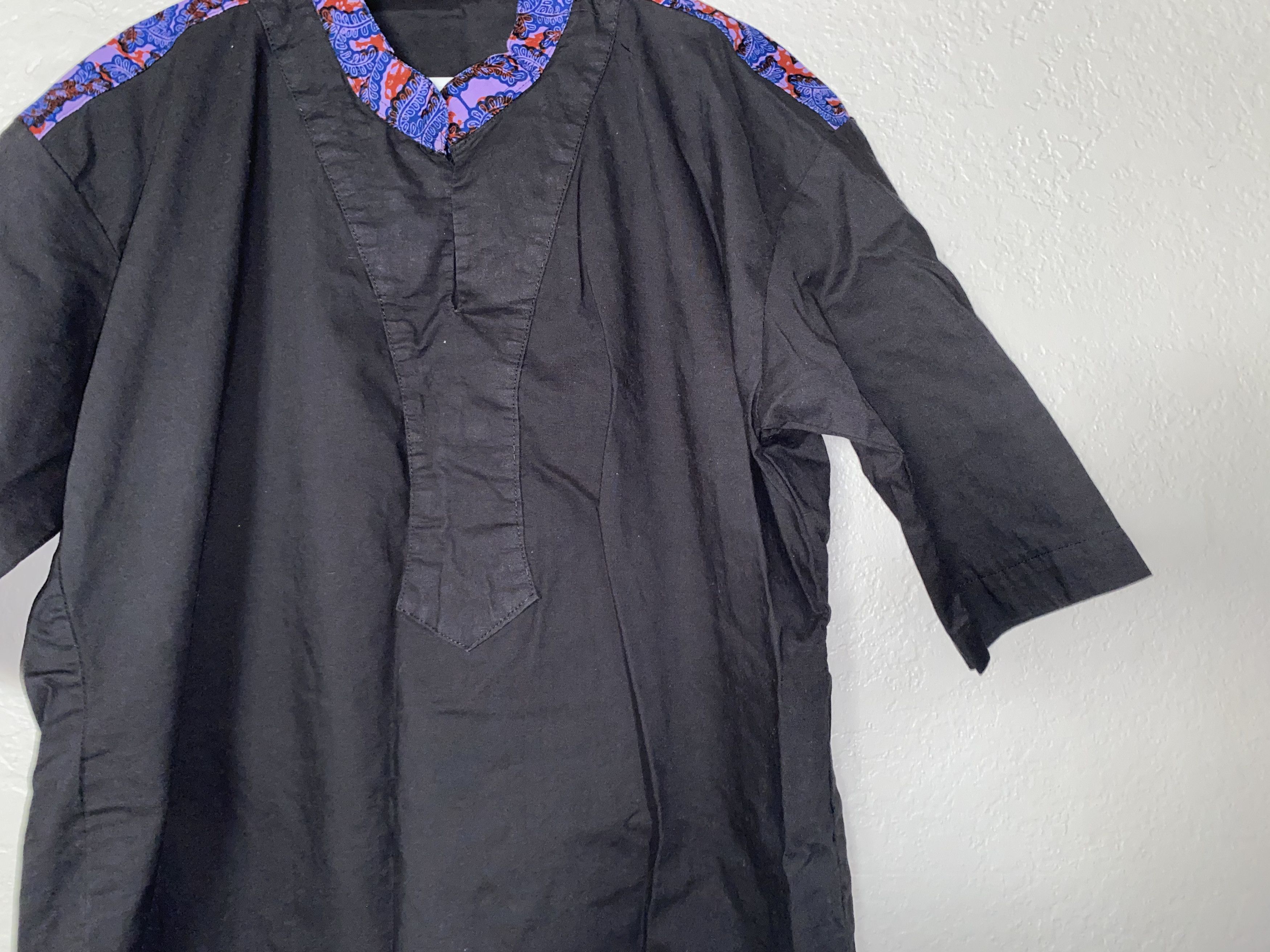 Handmade × Homemade RARE African Motif Pattern STAR Design GHANA Africa t shirt Size US L / EU 52-54 / 3 - 4 Thumbnail