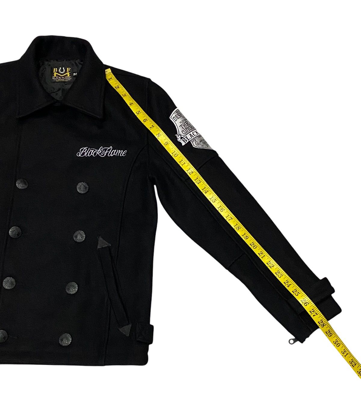 Japanese Brand Black Flame Wool Jacket Size US S / EU 44-46 / 1 - 22 Thumbnail