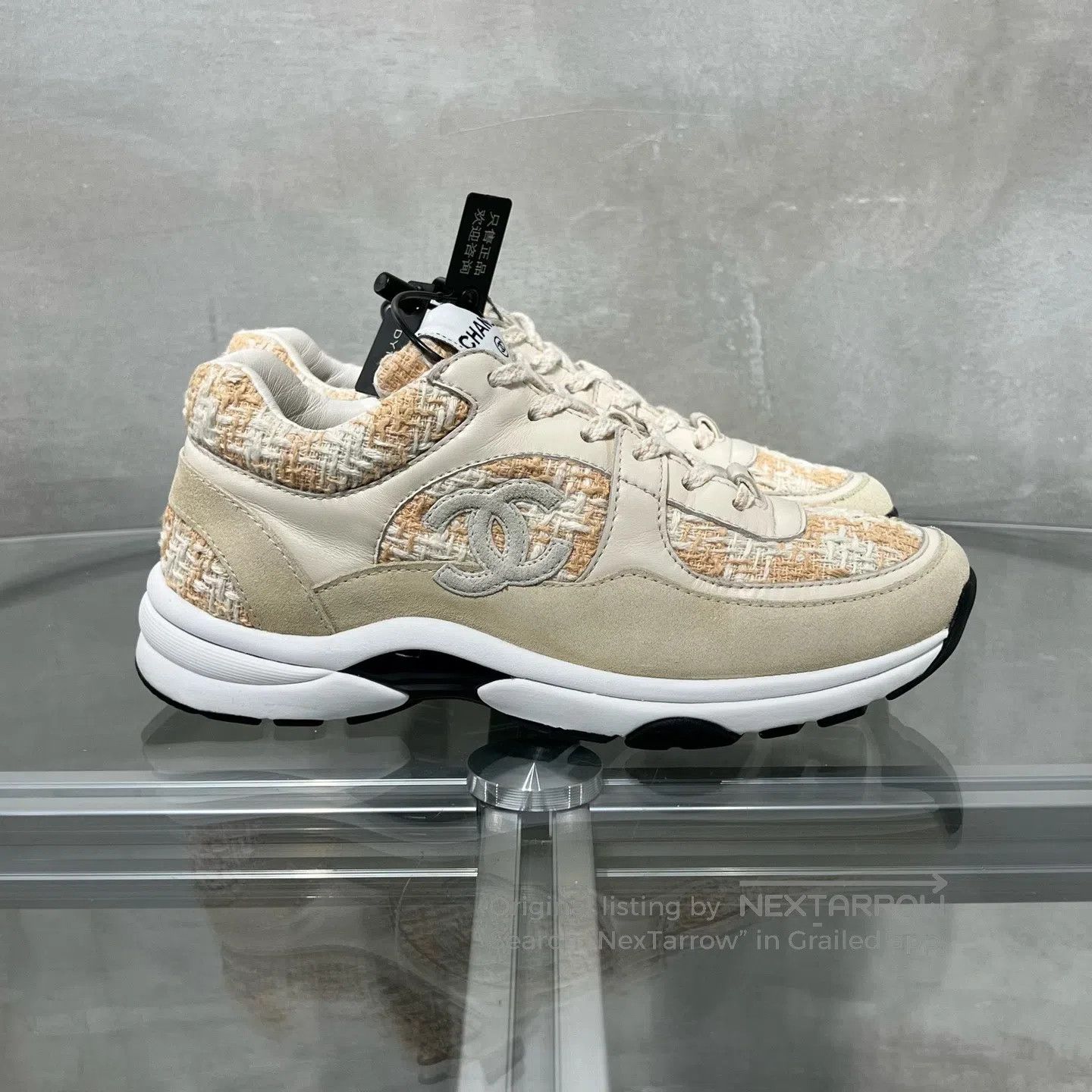 Chanel Chanel 23S White Orange Double-C Panda Sports Shoes Size US 6.5 / IT 36.5 - 4 Thumbnail