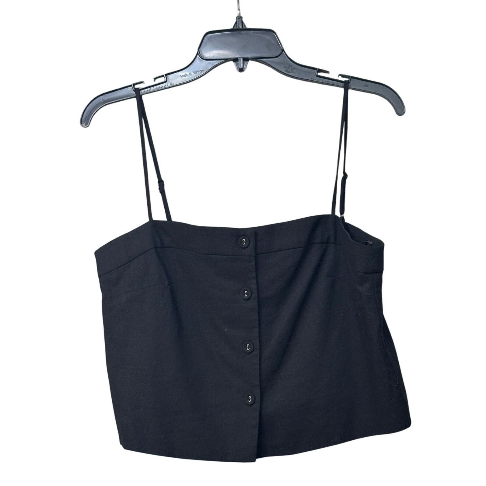 Other WAYF Women’s Linen Blend Cynthia Camisole, Black, Sz. M Size M / US 6-8 / IT 42-44 - 3 Thumbnail