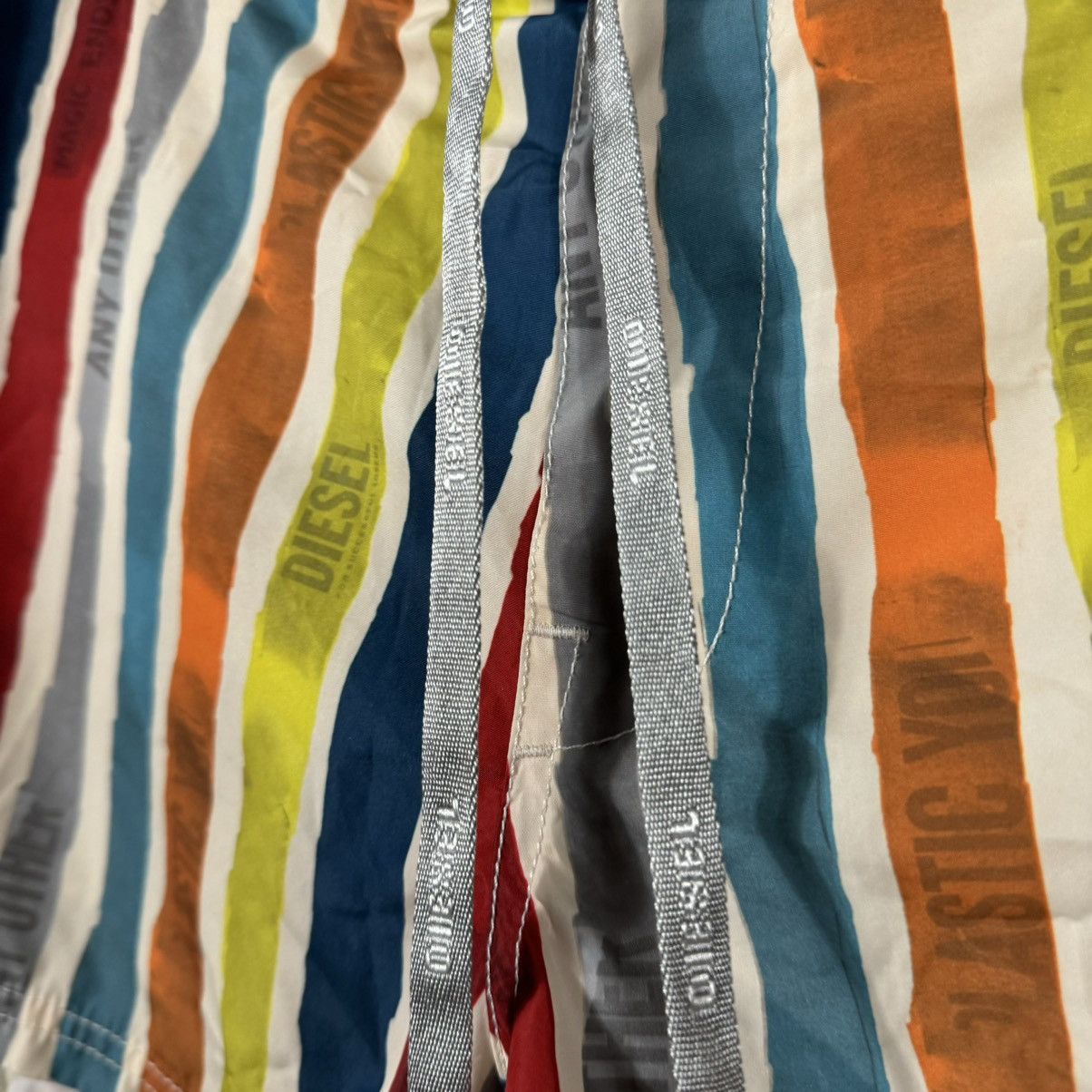 Diesel × Vintage Vintage Diesel Beachwear Striped Swim Shorts Size US 34 / EU 50 - 5 Thumbnail