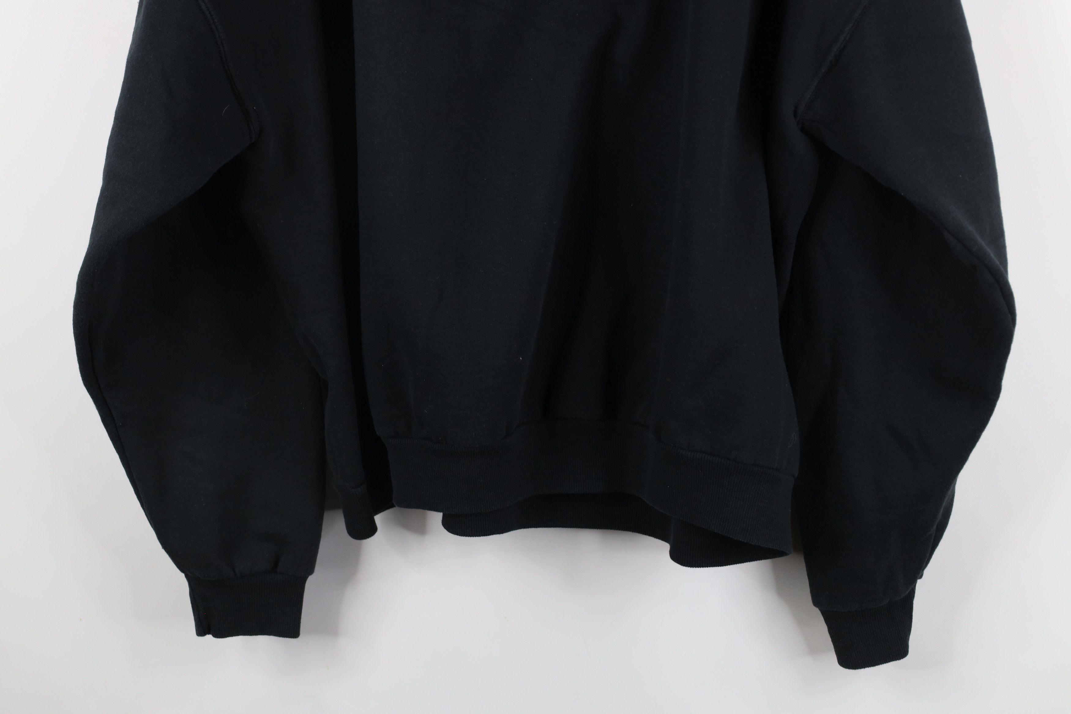 Vintage Vintage 90s Streetwear Faded Blank Crewneck Sweatshirt Black Size US XL / EU 56 / 4 - 7 Thumbnail