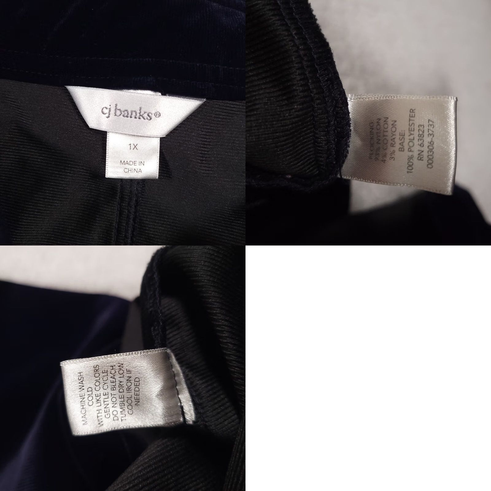 Vintage CJ Banks A-Line Skirt Women's 1X Blue Velour Midi Snap Close Business Size 40" / US 18 - 9 Thumbnail