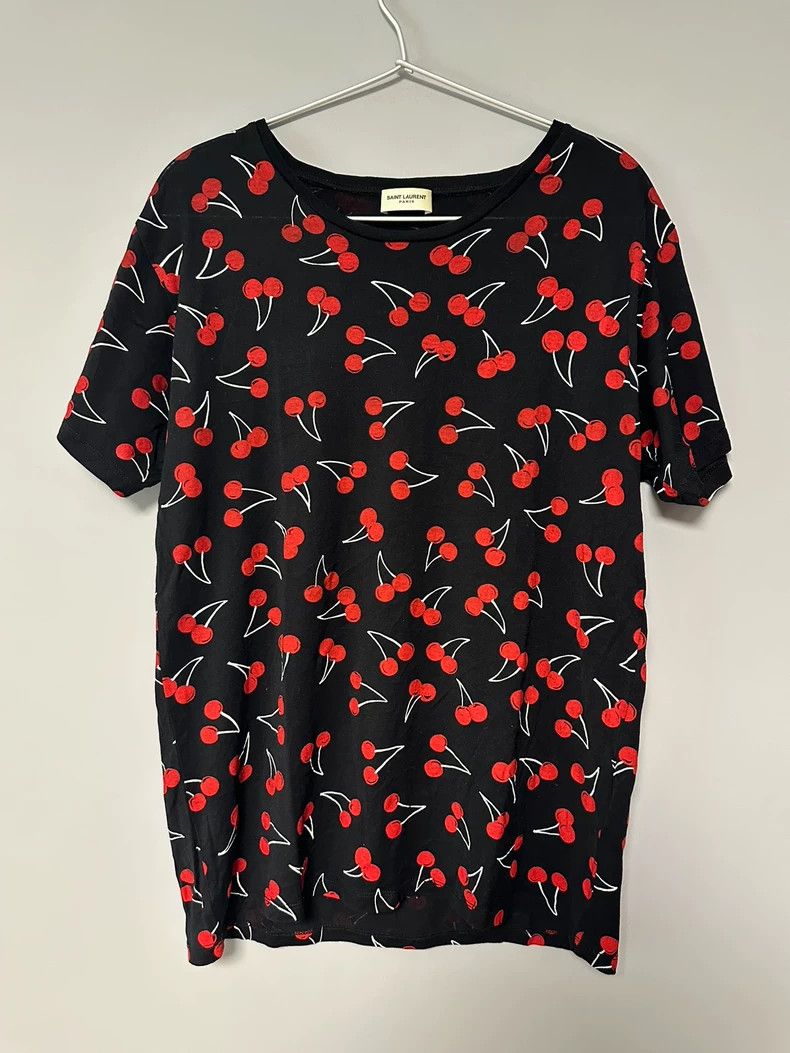 Yves Saint Laurent Saint Laurent Cherry short sleeve T-shirt 2502-Nextarrow Size US M / EU 48-50 / 2 - 1 Thumbnail