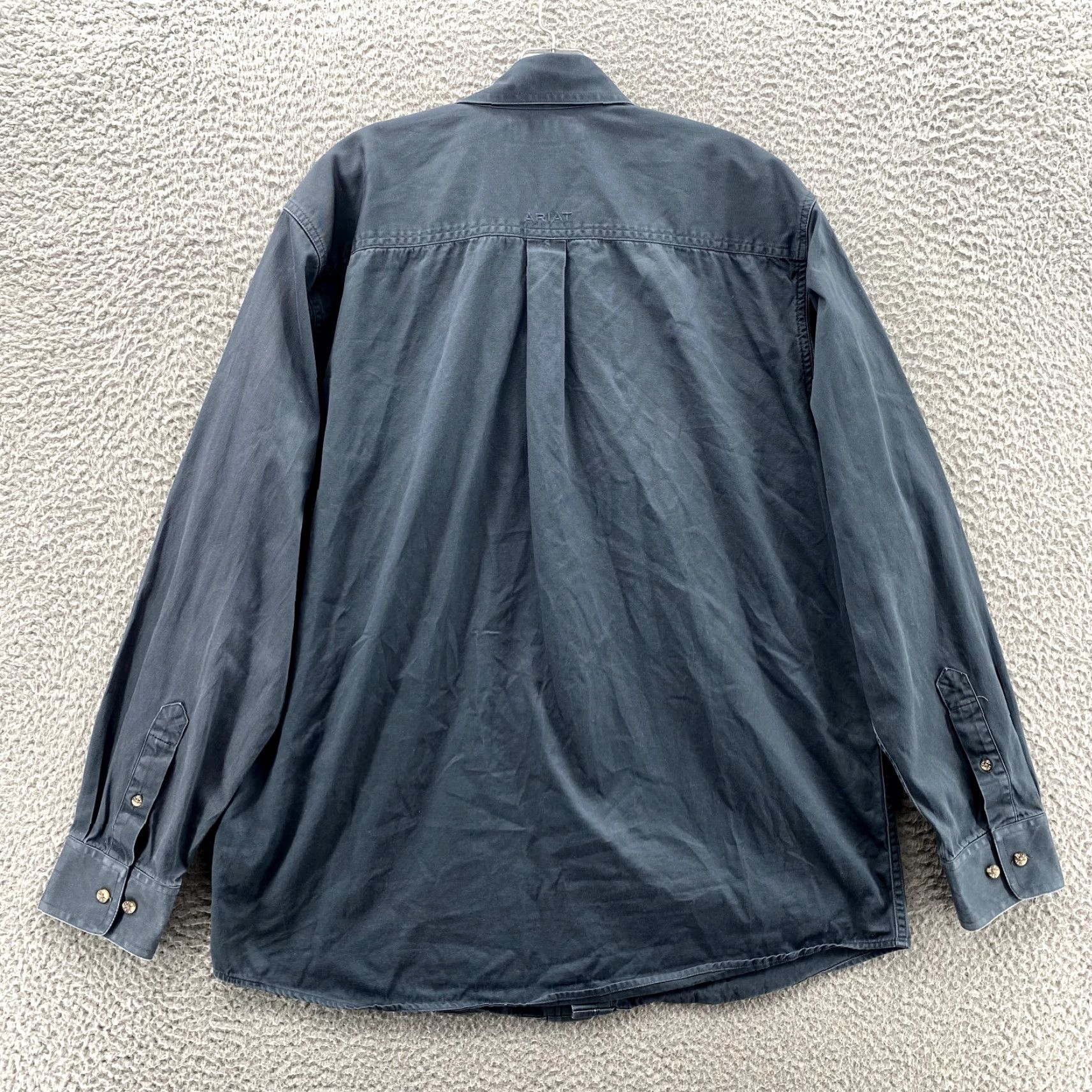 Ariat Ariat Shirt Men's Medium Navy Thick Cotton Western Outdoor Cowboy Workwear 90's Size US M / EU 48-50 / 2 - 6 Thumbnail