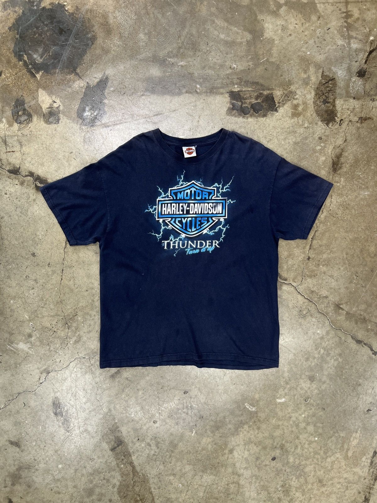 Harley Davidson Vintage Harley Davidson Thunder Turn It Up Motorcycle XXL Size US XXL / EU 58 / 5 - 2 Thumbnail