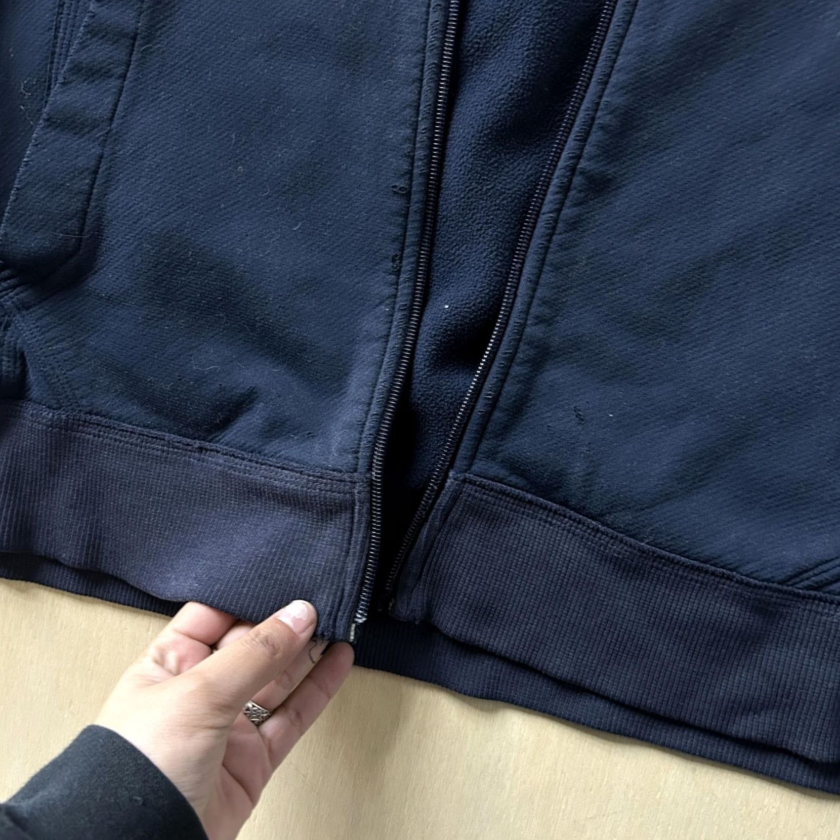 Nike Nike Hoodie Mens XL Blue Fleece Full Zip Swoosh Logo Sweatshirt Size US XL / EU 56 / 4 - 3 Thumbnail