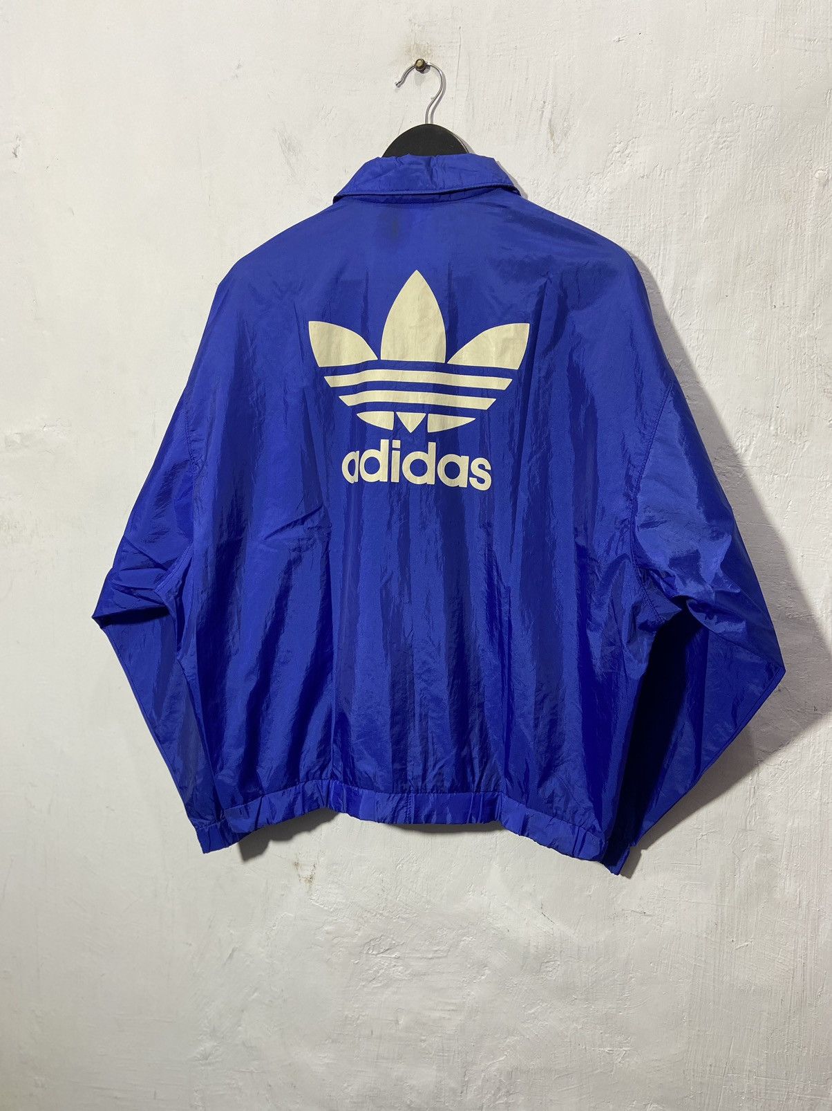 Adidas Vintage Adidas Trefoil Descente Boxy Light Jacket Blue Size US L / EU 52-54 / 3 - 10 Thumbnail