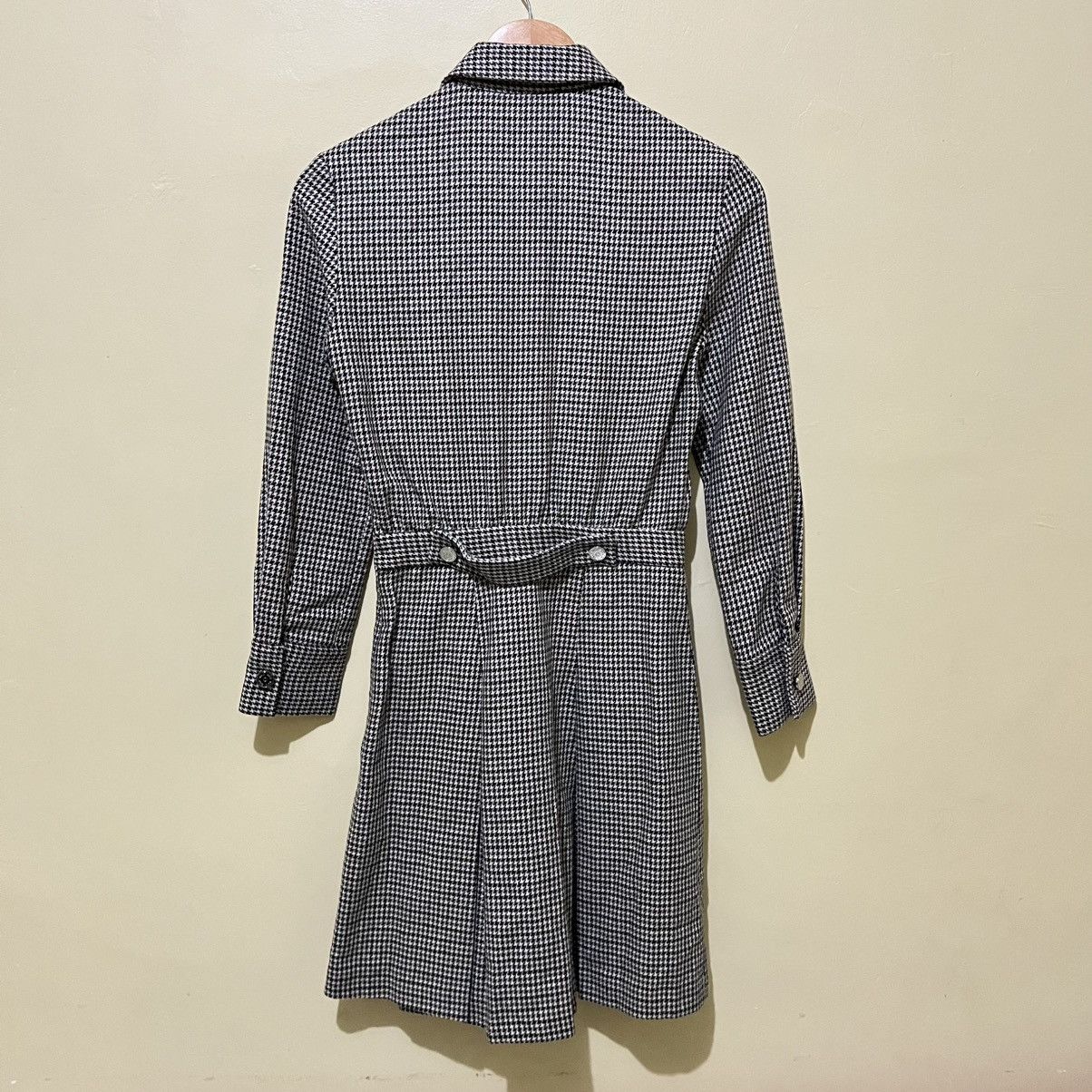 Maje MAJE - HOUNDSTOOTH WOOL MIDI DRESS Size XXS / US 00 / IT 34 - 3 Thumbnail