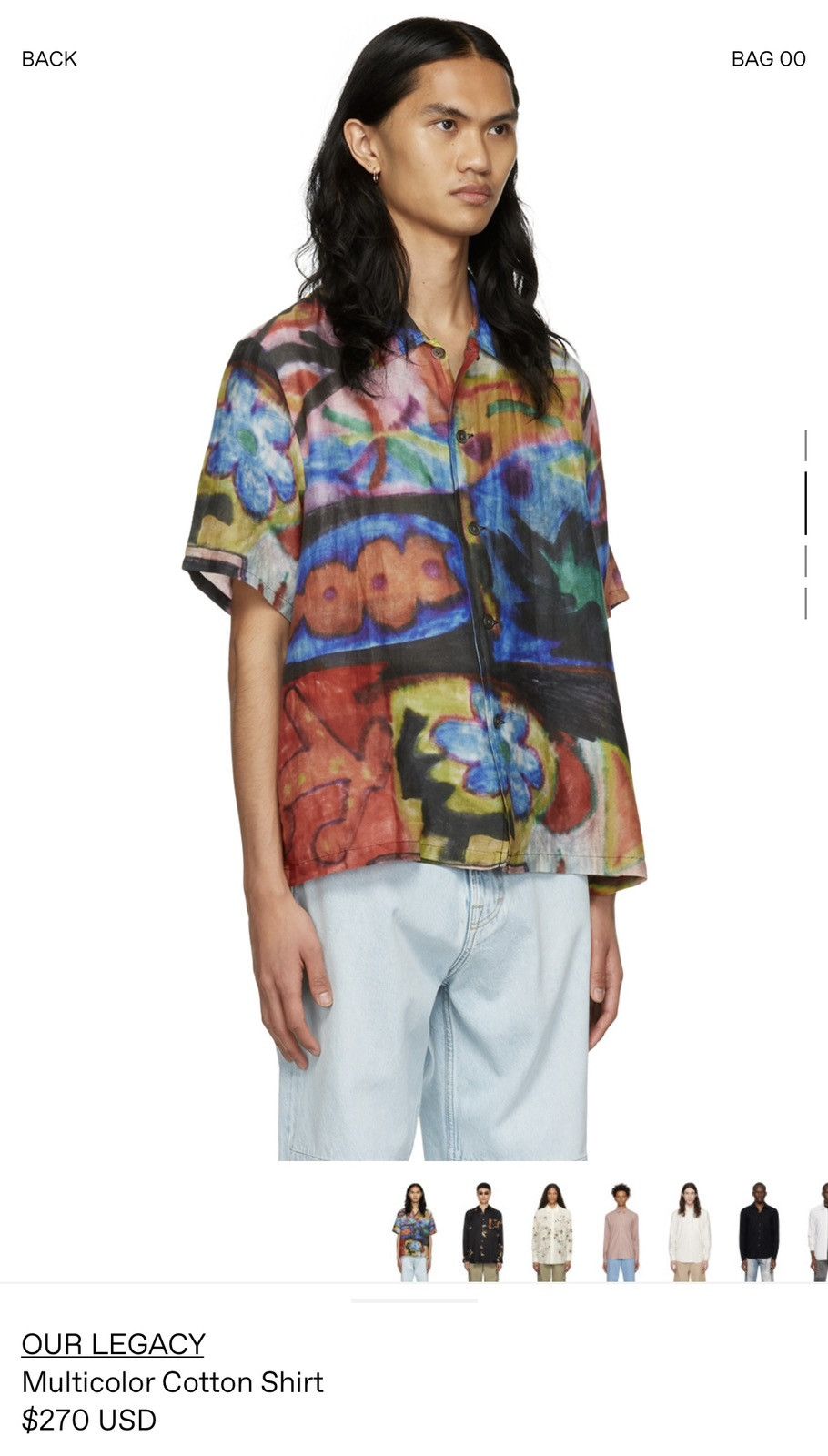Our Legacy Our Legacy Multicolor Cotton Shirt Oversized Summer Art Tee Size US M / EU 48-50 / 2 - 7 Thumbnail