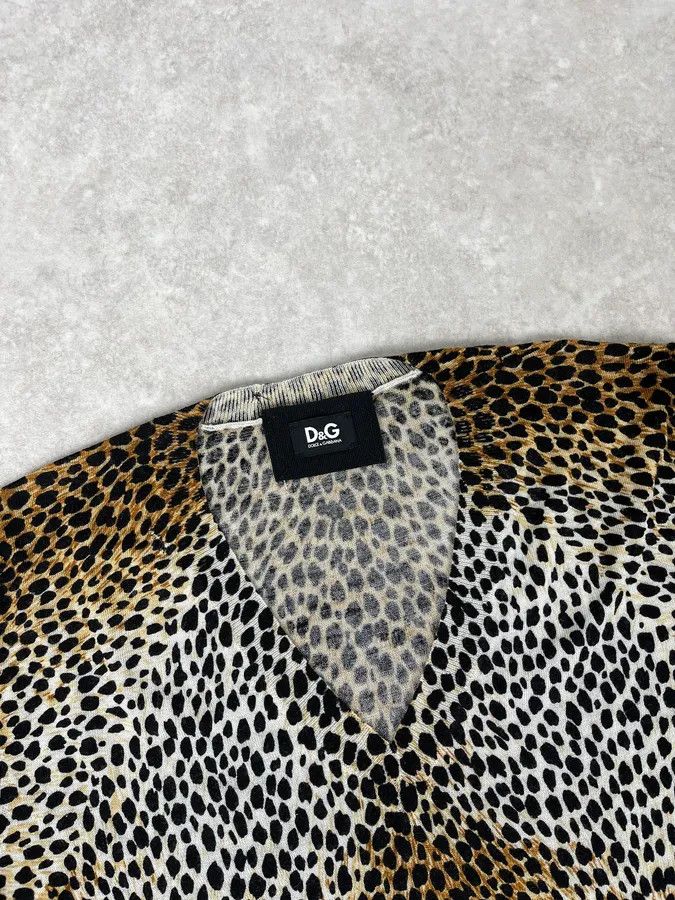 Dolce & Gabbana AW1996 Dolce & Gabbana V Neck Leopard Print Sweater Size US XS / EU 42 / 0 - 3 Thumbnail