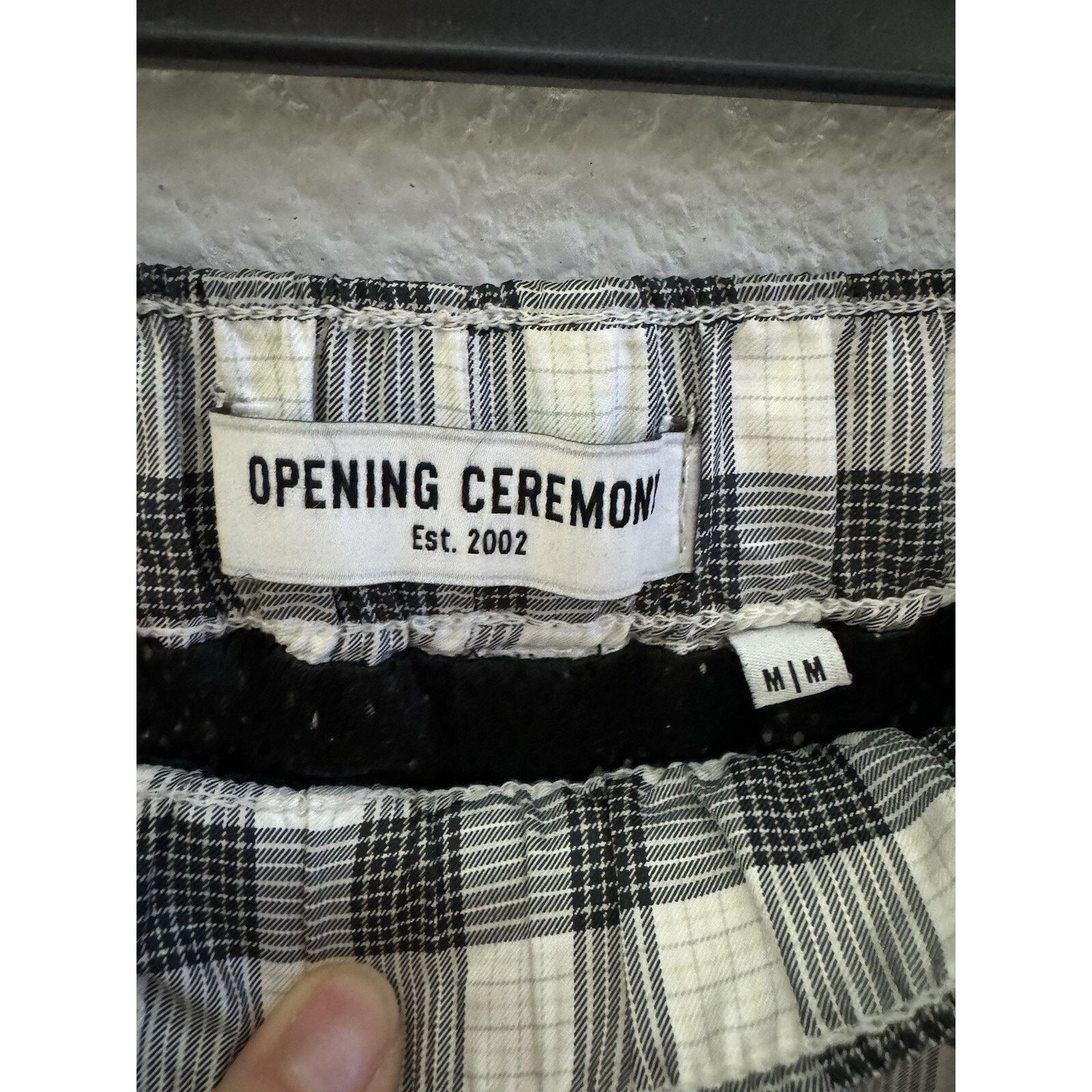 Opening Ceremony OPENING CEREMONY mens Black Multi Plaid Nylon Jog Size M Size US 30 / EU 46 - 3 Thumbnail