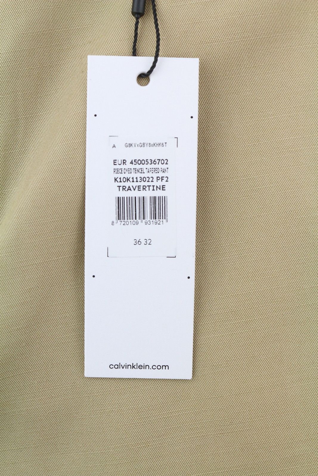 Calvin Klein DYED TENCEL TAPERED W36/L32 Brown Linen Trousers 85160 Size US 36 / EU 52 - 8 Thumbnail