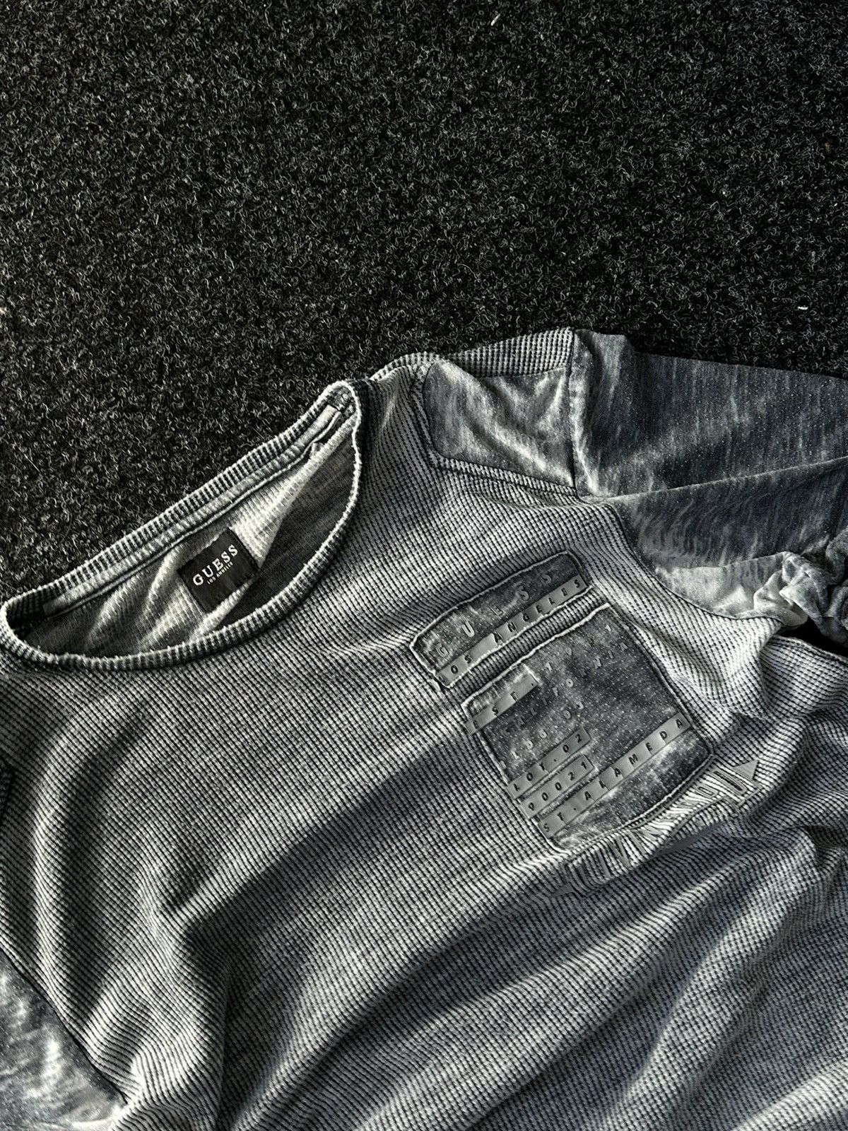 Guess 🚨Vintage GUESS CRAZY Big Logo Faded GRAY Y2K Opium RARE Size US L / EU 52-54 / 3 - 4 Thumbnail