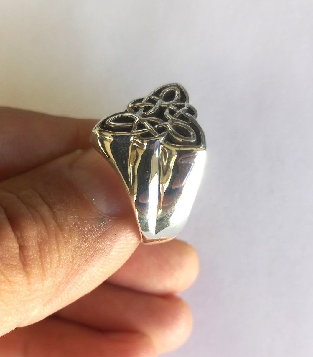 Other Men's silver ring, Celtic triangle knot ring men's 9 to 13 Size ONE SIZE - 6 Thumbnail