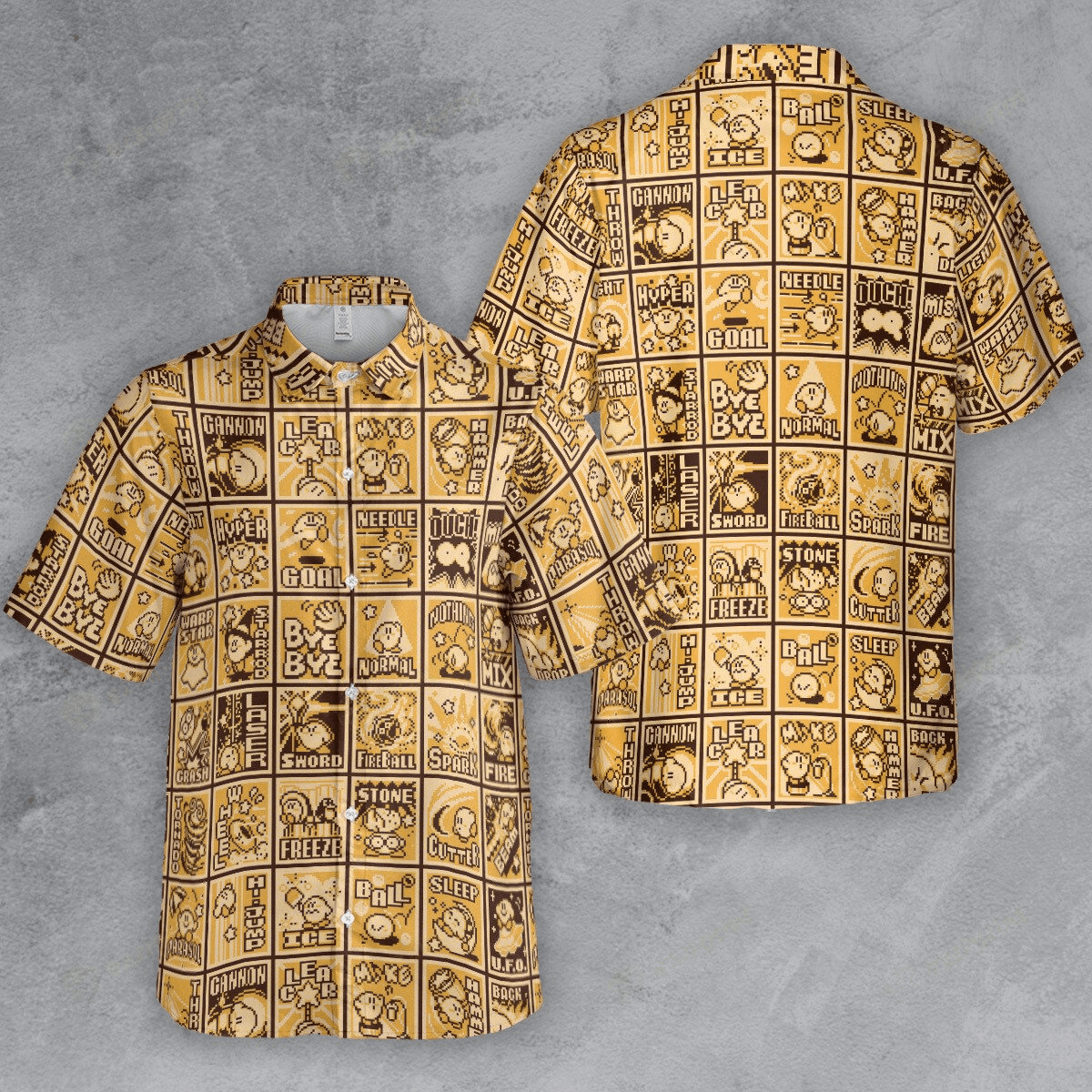 The Unbranded Brand Pixel Kirby’s Adventure Button Down Shirt Size US L / EU 52-54 / 3 - 4 Thumbnail