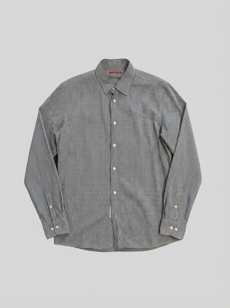 Prada Prada Milano Gingham Check Shirt — Navy Blue/White Size US L / EU 52-54 / 3 - 1 Thumbnail