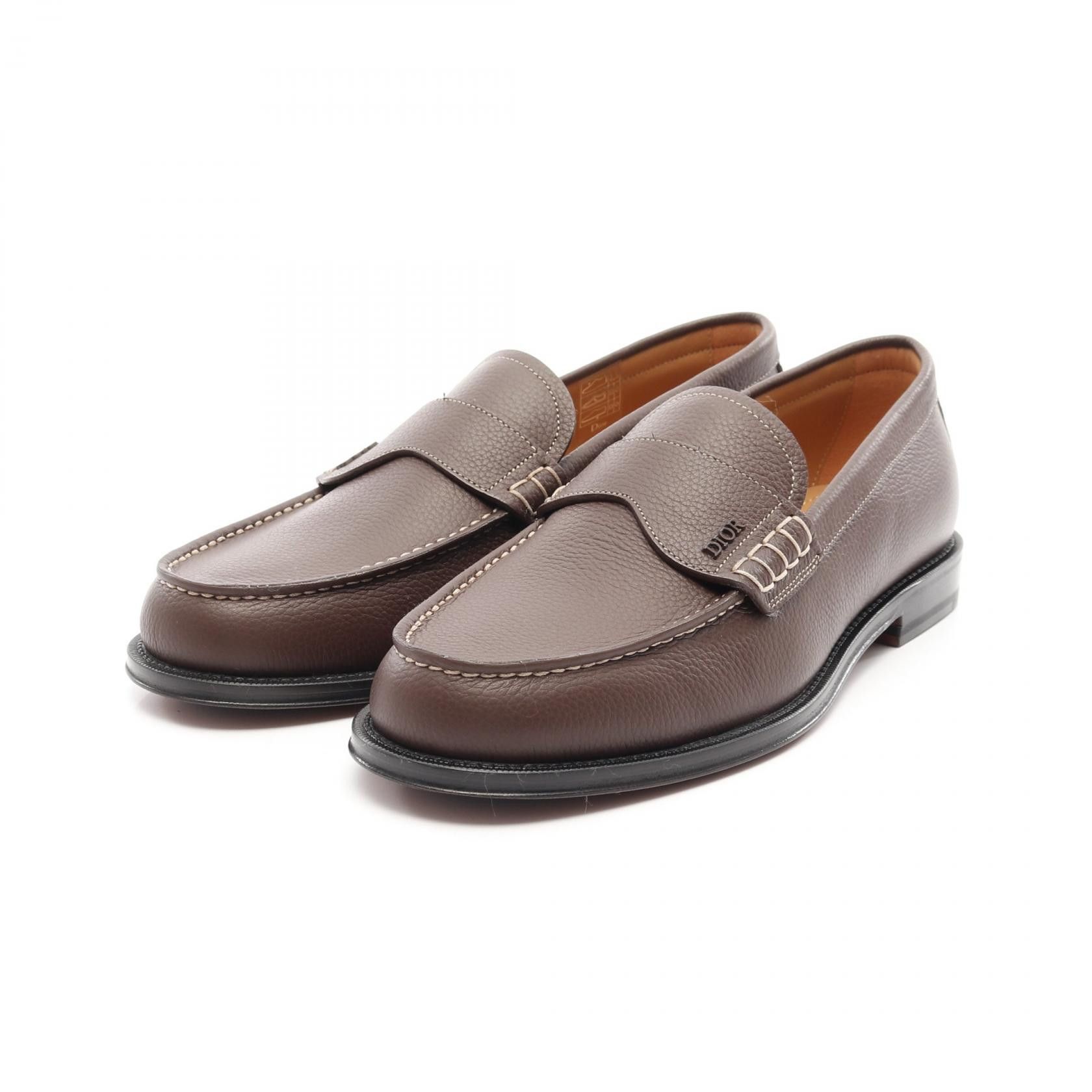 Dior Dior Homme Dior Granville Leather Loafer Leather Shoes 3Lo146Yjk75040 in Brown, Men's