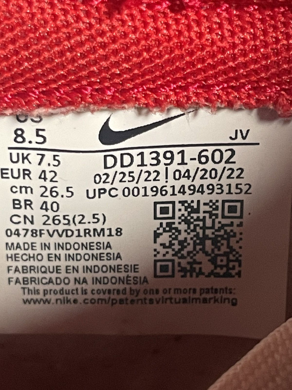 Nike Dunk Low ‘Gym Red’ Size US 8.5 / EU 41-42 - 6 Thumbnail