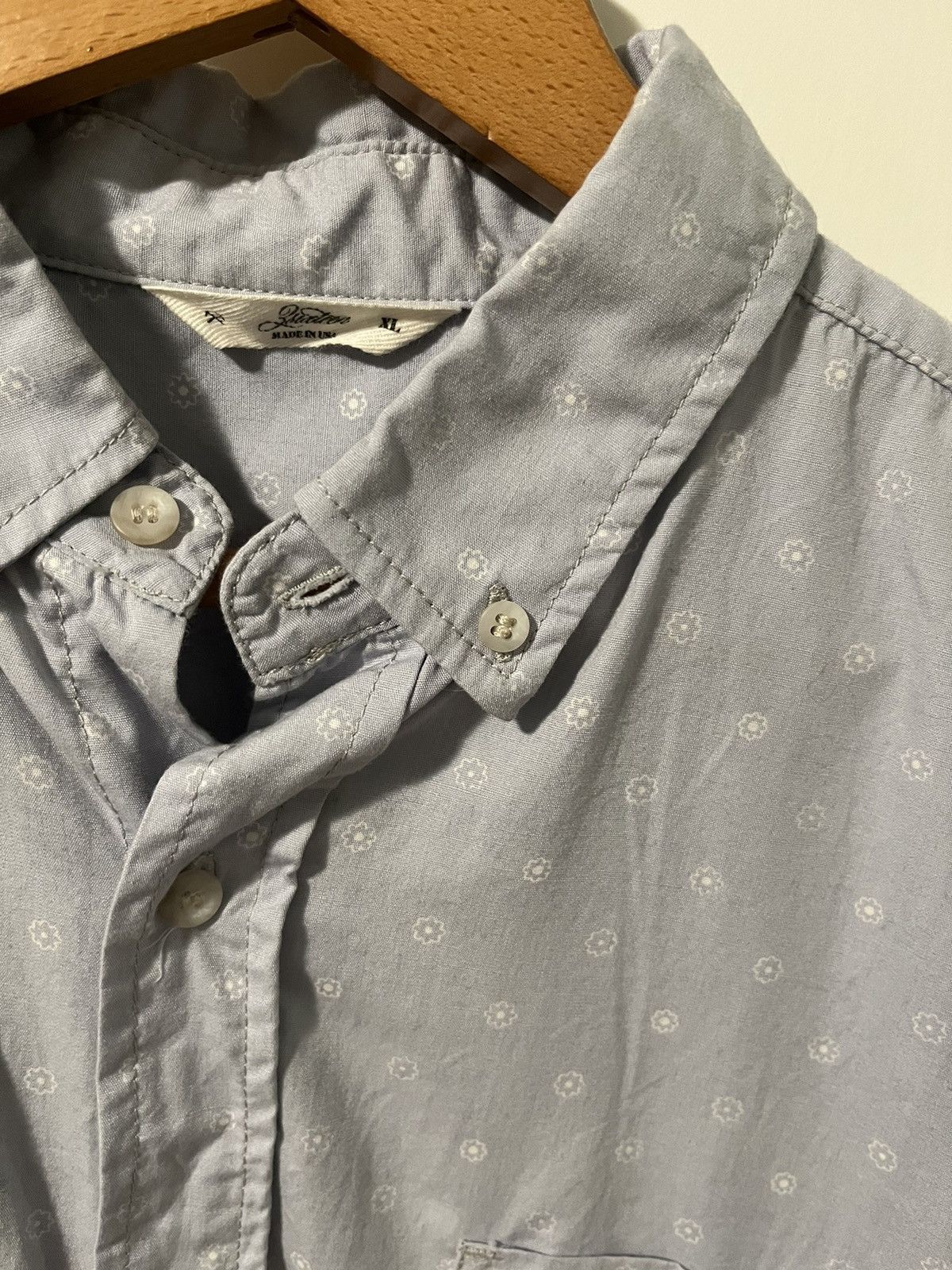 3sixteen Floral Pattern Light Blue Button Up Short Sleeve Shirt Size US XL / EU 56 / 4 - 2 Thumbnail