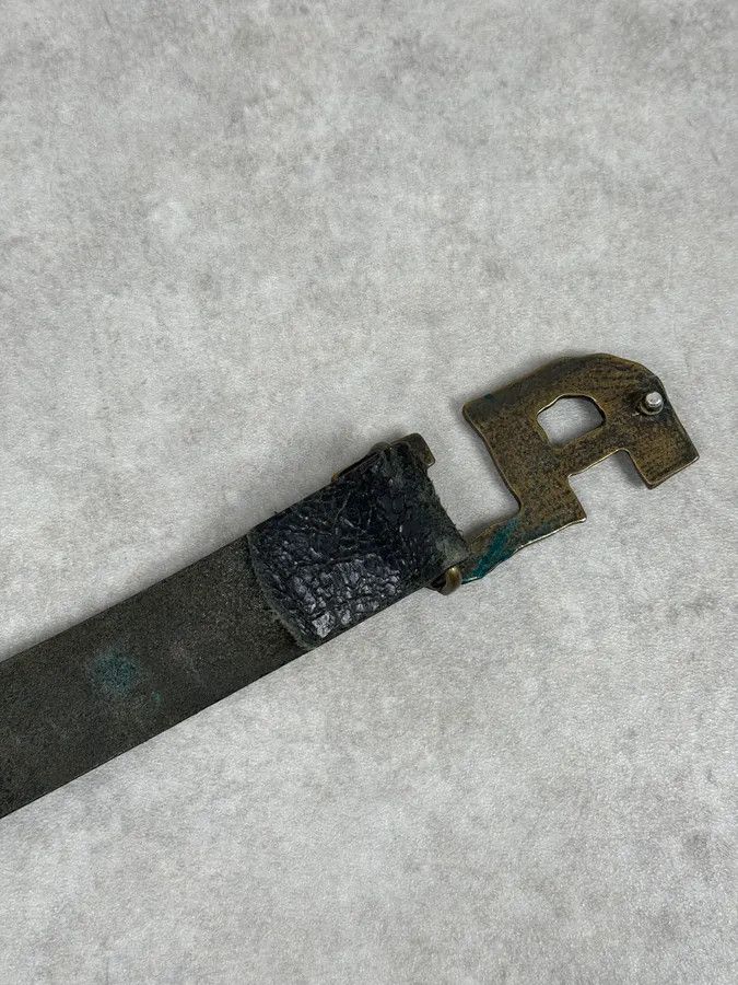 Armani Armani AJ Black Leather Hammered Belt Size ONE SIZE - 7 Thumbnail