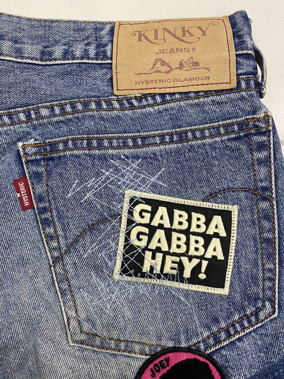 Hysteric Glamour Vtg Hysteric Glamour x Ramones distressed patch denim pants Size US 32 / EU 48 - 9 Thumbnail