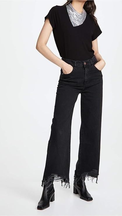DL1961 DL1961 Lark Hepburn High Rise Wide Leg Jeans Black ( 29 ) Size 29" - 1 Thumbnail