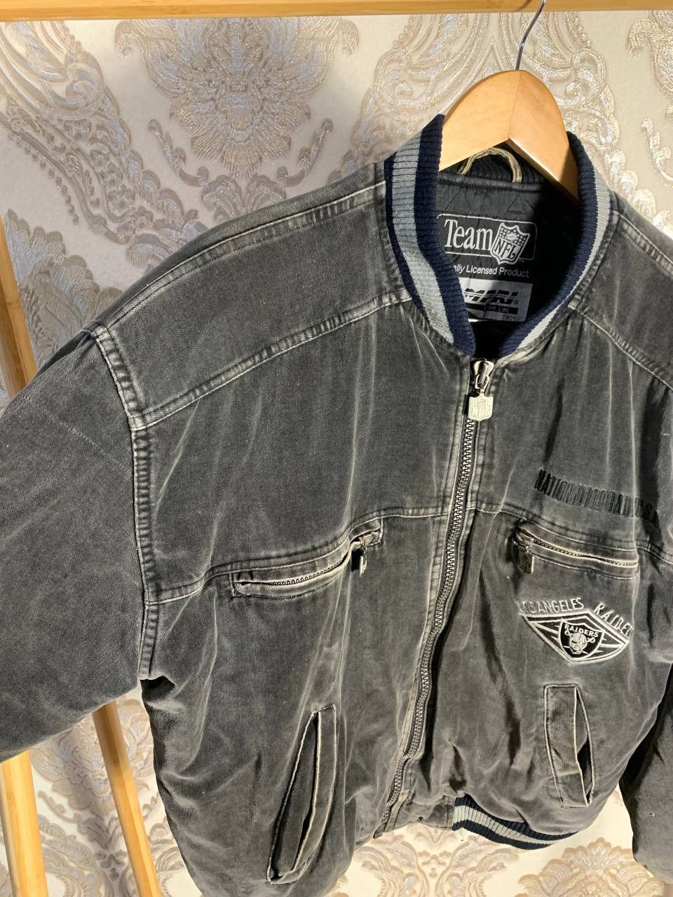 NFL × Vintage VERY RARE RAIDERS LOS ANGELES NFL BOMBER JACKET 90s Y2K HYPE Size US M / EU 48-50 / 2 - 8 Thumbnail