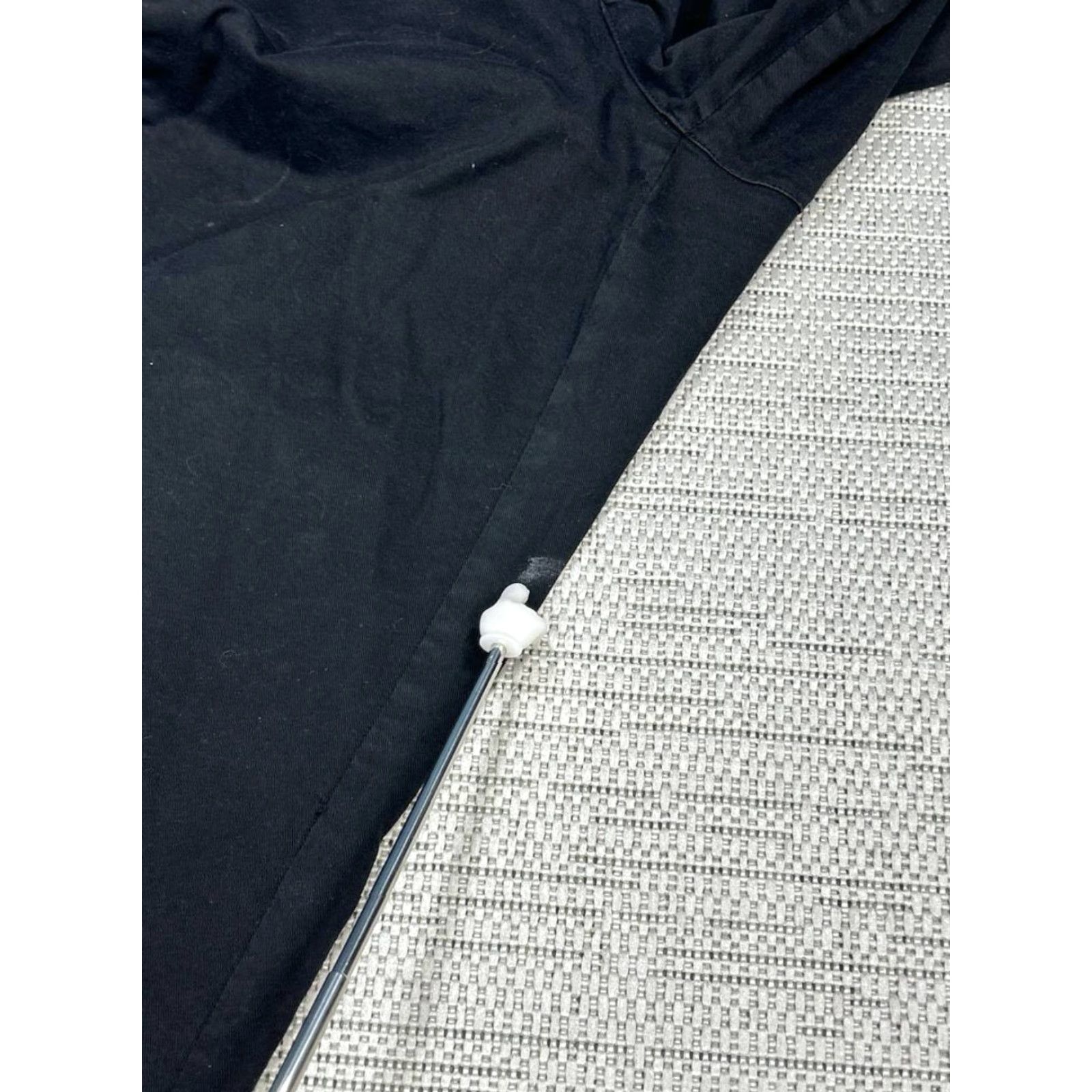 Marine Layer Marine Layer Bridget Full Length Pants 8 Black Cotton Raw Hem Wide Leg Womens Size 30" / US 8 / IT 44 - 2 Thumbnail