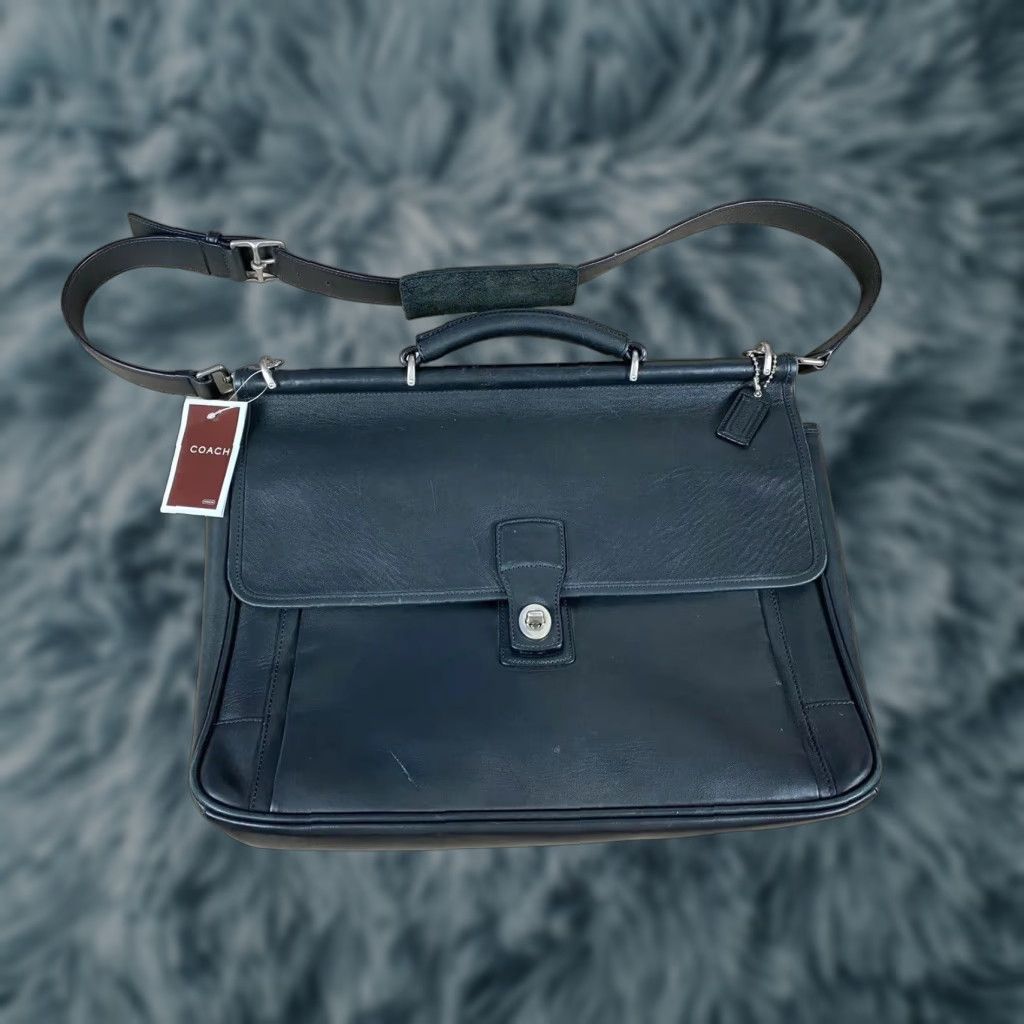 Coach Coach Mens Briefcase Black Leather Laptop Messenger Shoulder Strap Bag New 06456 Size ONE SIZE - 1 Thumbnail