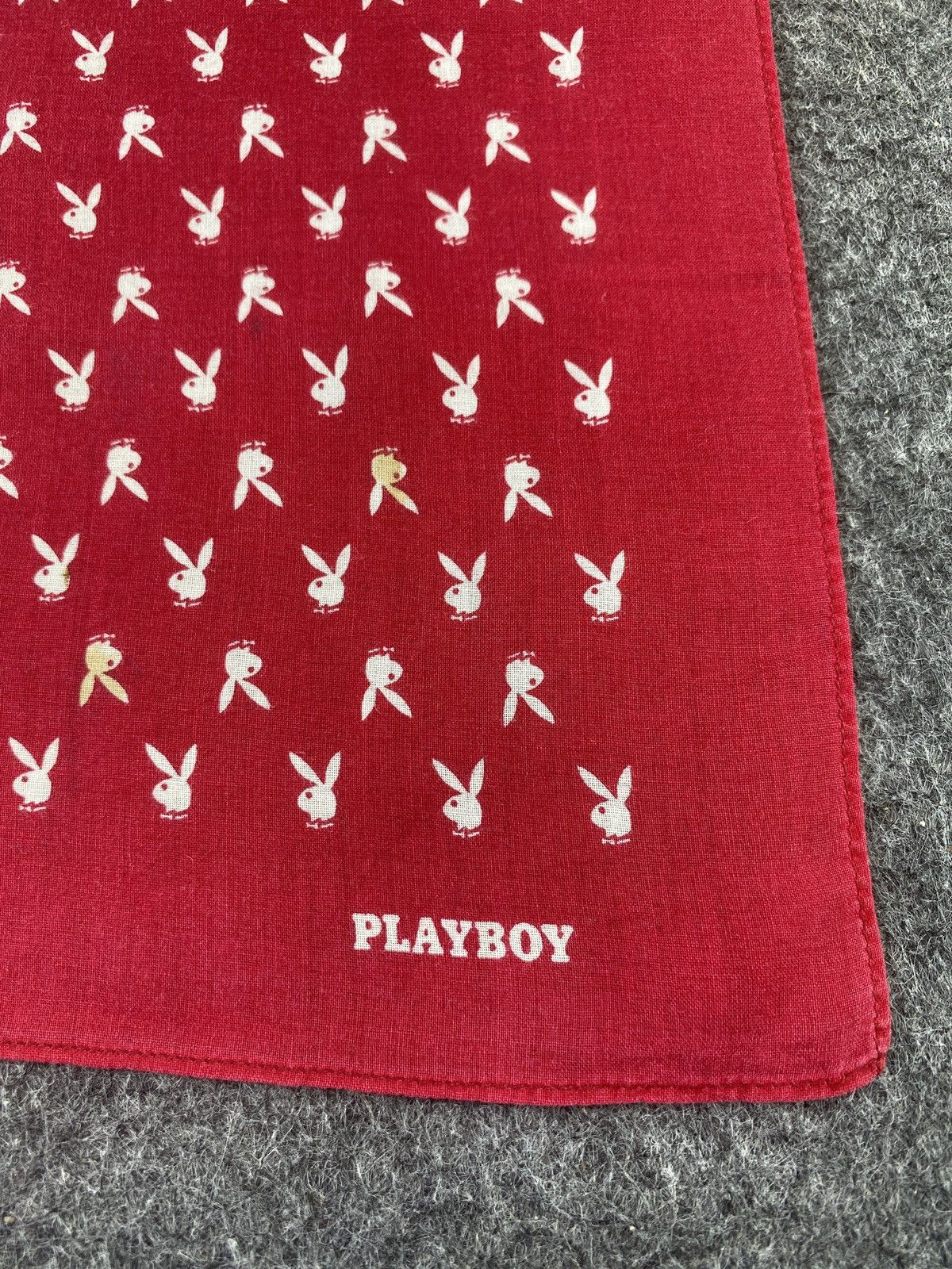 Playboy × Vintage PLAYBOY MONOGRAM bandana handkerchief neckerchief- B028 Size ONE SIZE - 5 Thumbnail