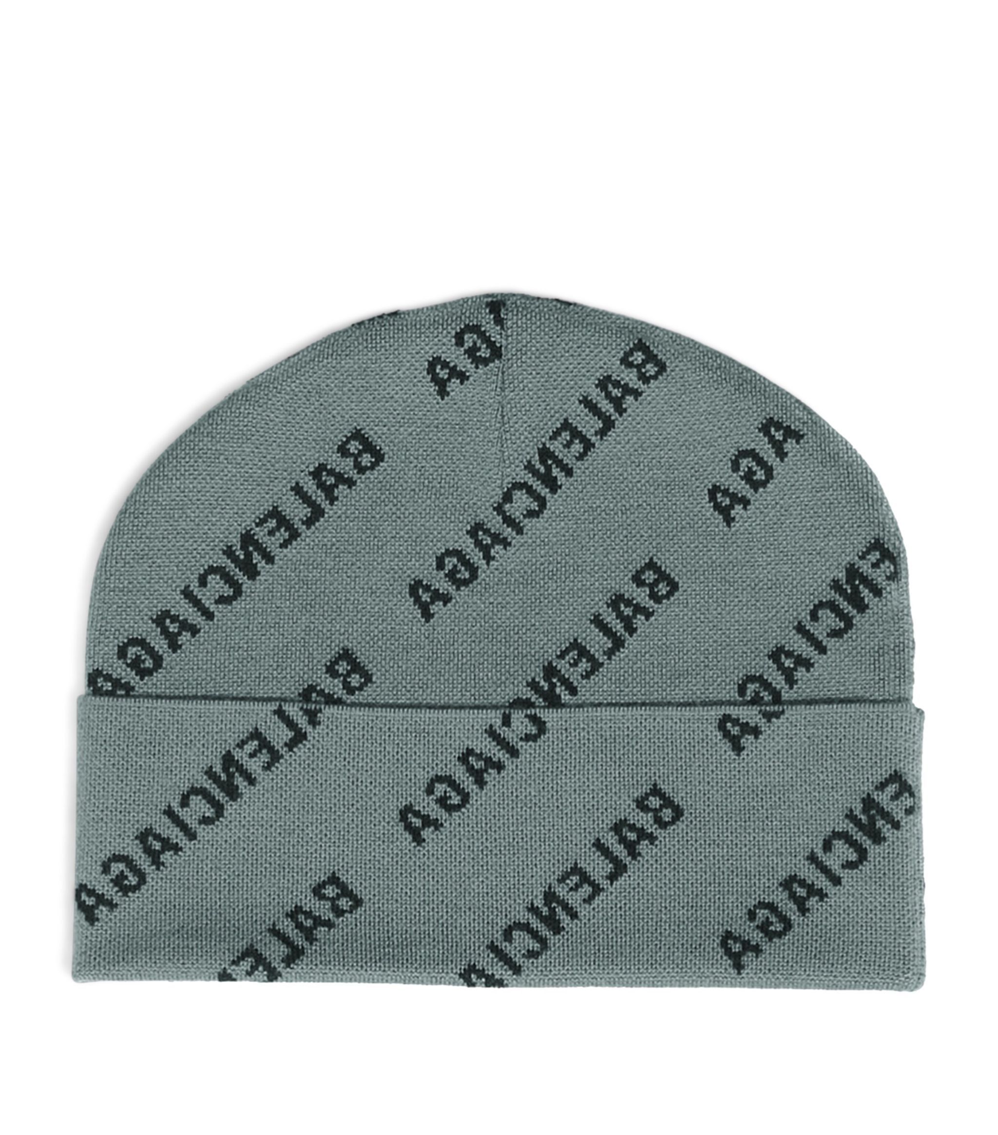 Balenciaga o1bcso1str1024 Size: OS / Mirror Mini Allover Logo Beanie Size ONE SIZE - 1 Thumbnail