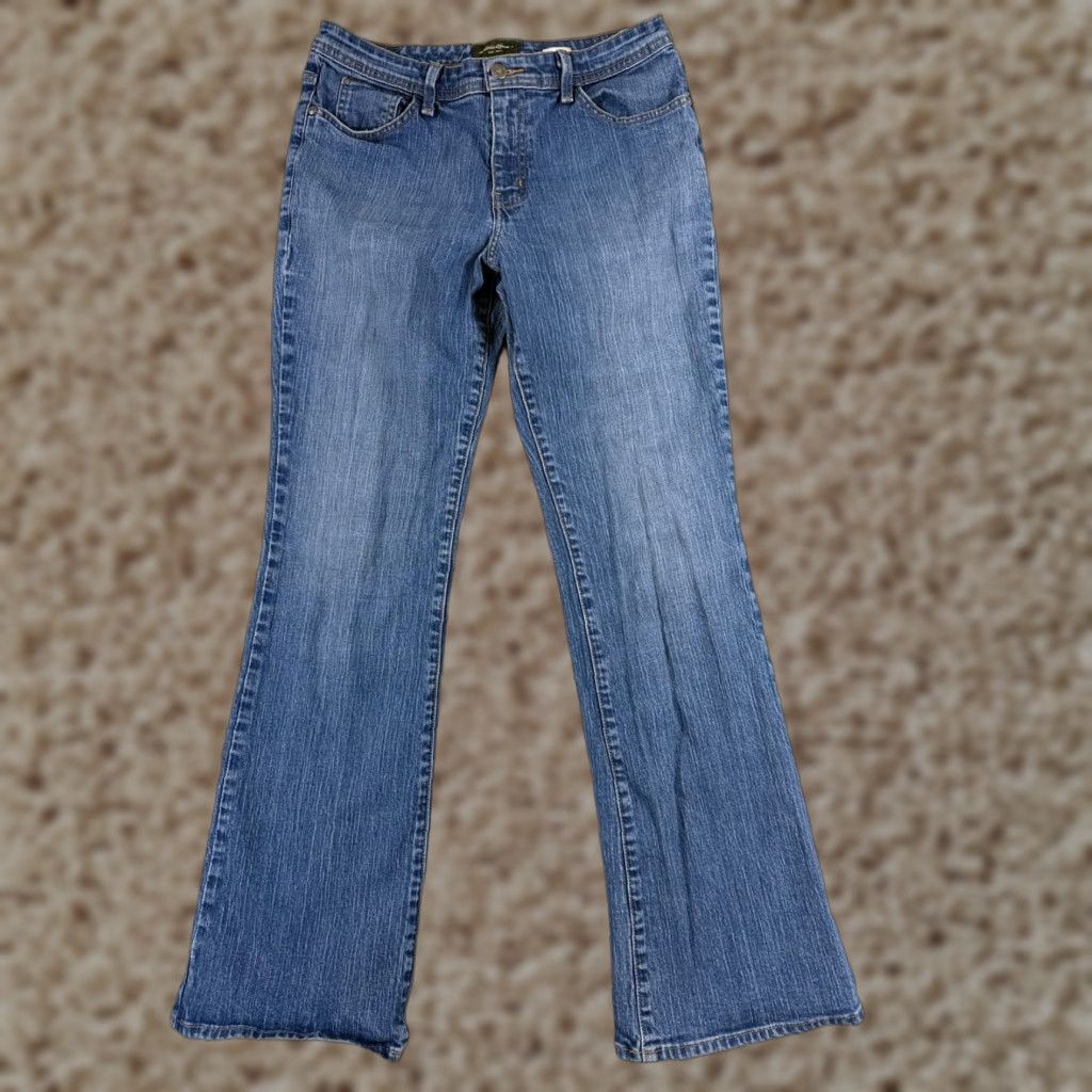 Eddie Bauer Eddie Bauer Jeans Womens 8 Blue Denim Bootcut Mid Rise 28x30 Cotton Jeans Shaping Size 30" / US 8 / IT 44 - 1 Thumbnail