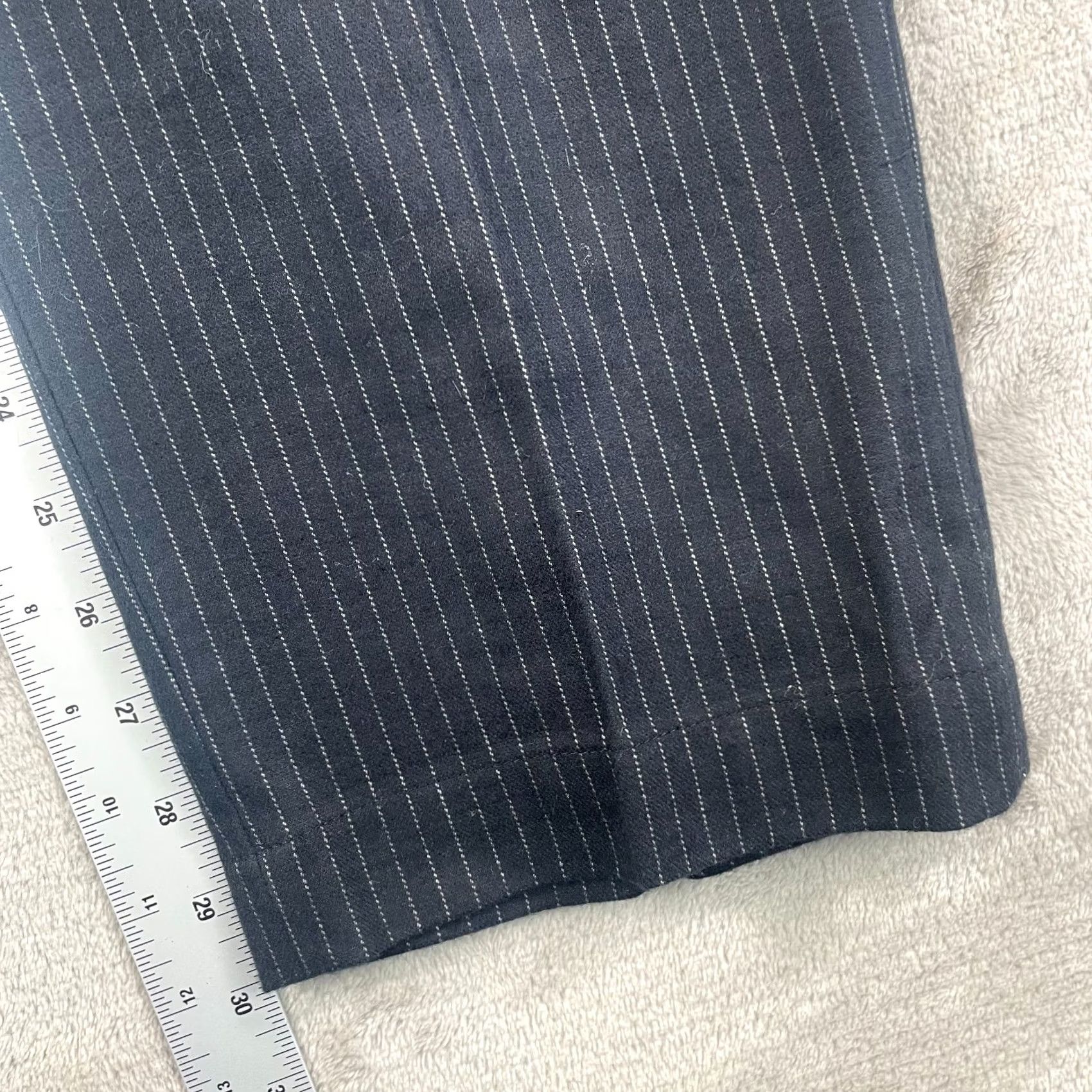 Brooks Brothers Brooks Brothers Clark Trouser Pants Men 34x30 Black Pinstripe Wool Blend NWOT Size US 34 / EU 50 - 7 Thumbnail