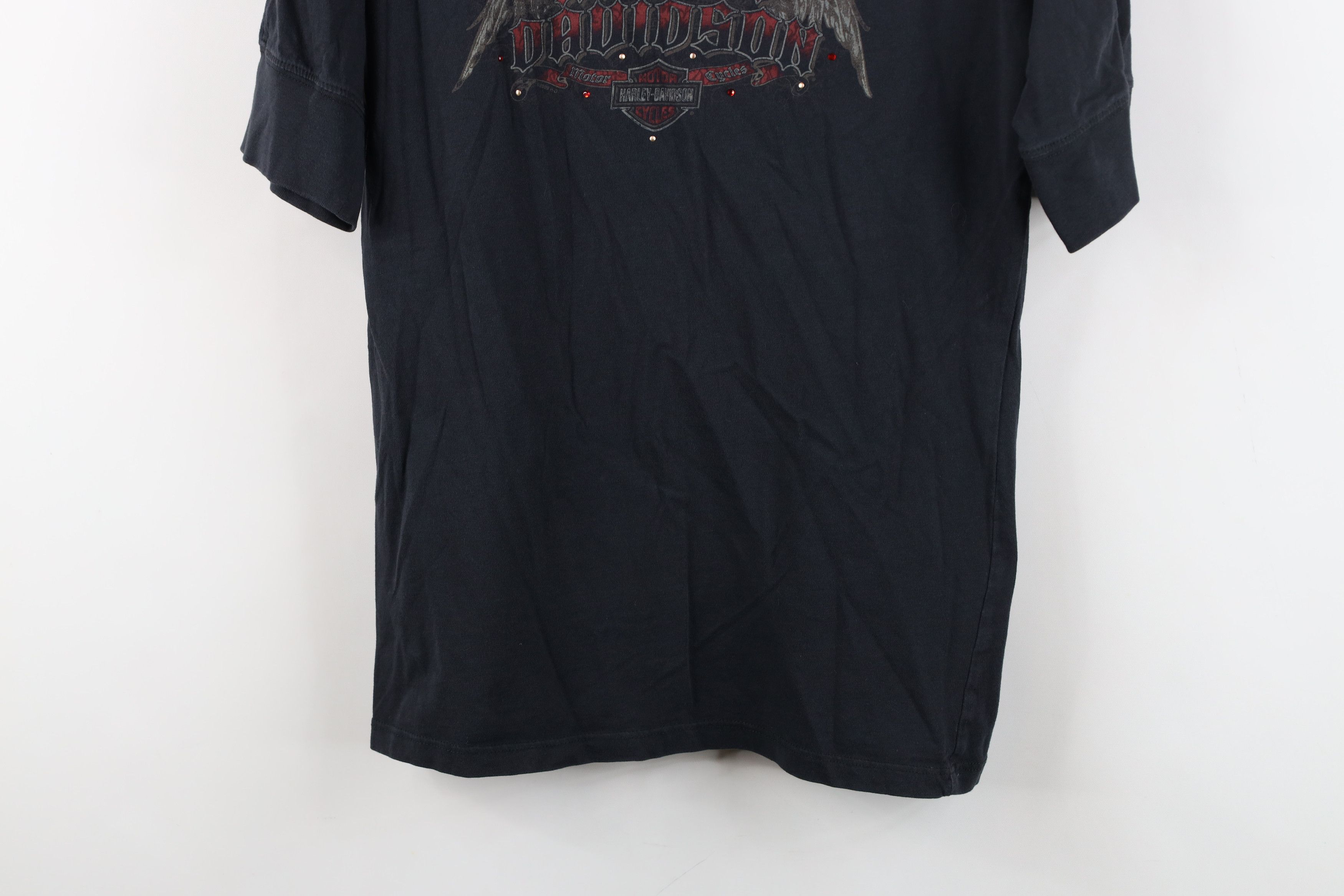 Harley Davidson Vintage Y2K Harley Davidson 3/4 Sleeve Sequin Wings T-Shirt Size L / US 10 / IT 46 - 3 Thumbnail