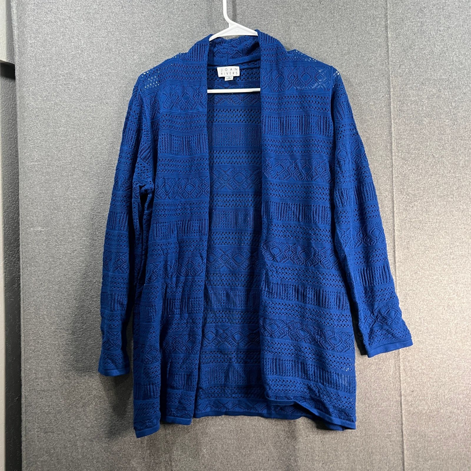 Other Joan Rivers Crochet Stripe Open Front Cardigan Summer Size M / US 6-8 / IT 42-44 - 1 Thumbnail
