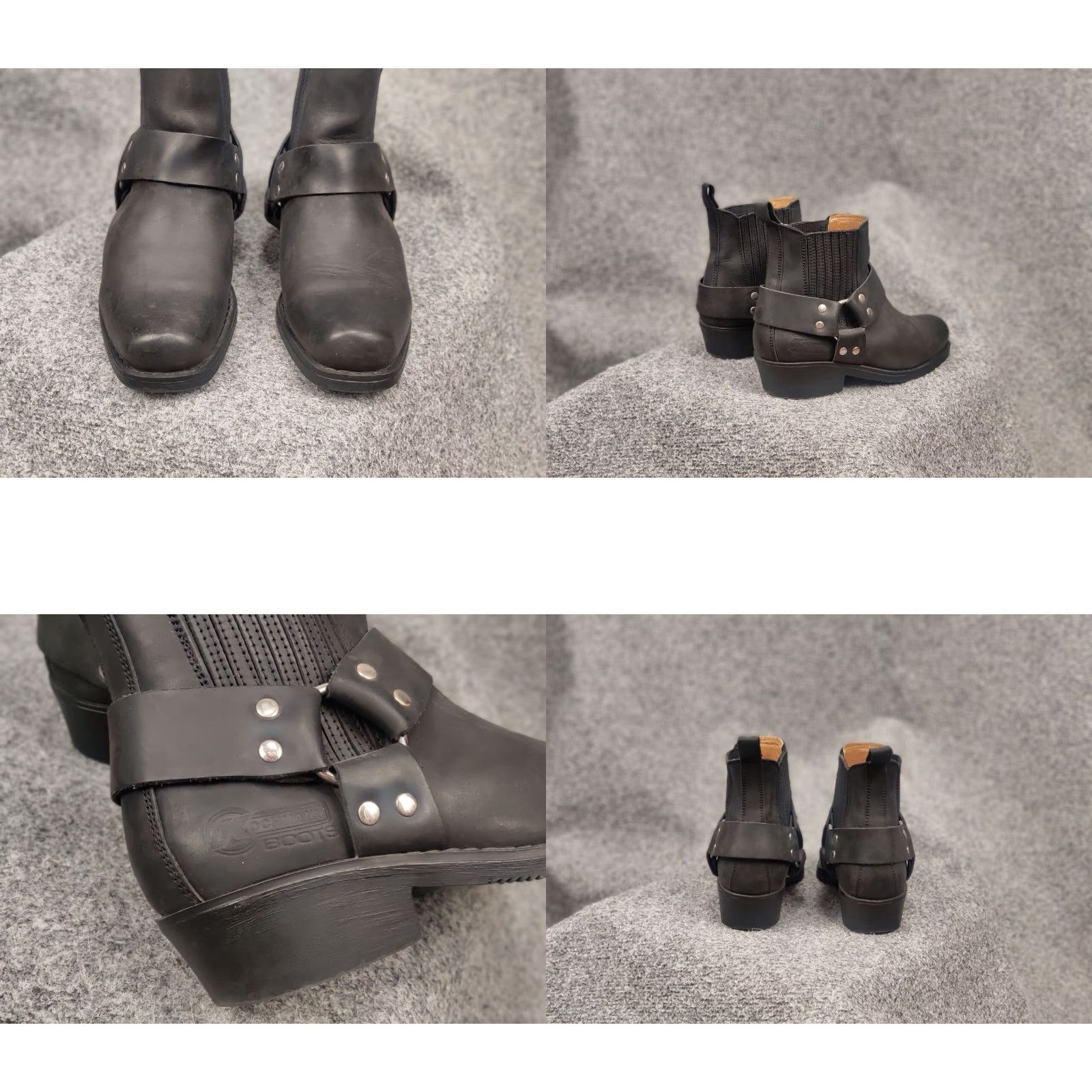 Vintage Kochmann Spain Design Western Ankle Black Leather Vintage Boots Women UK7/US7 Size US 7 / IT 37 - 8 Thumbnail