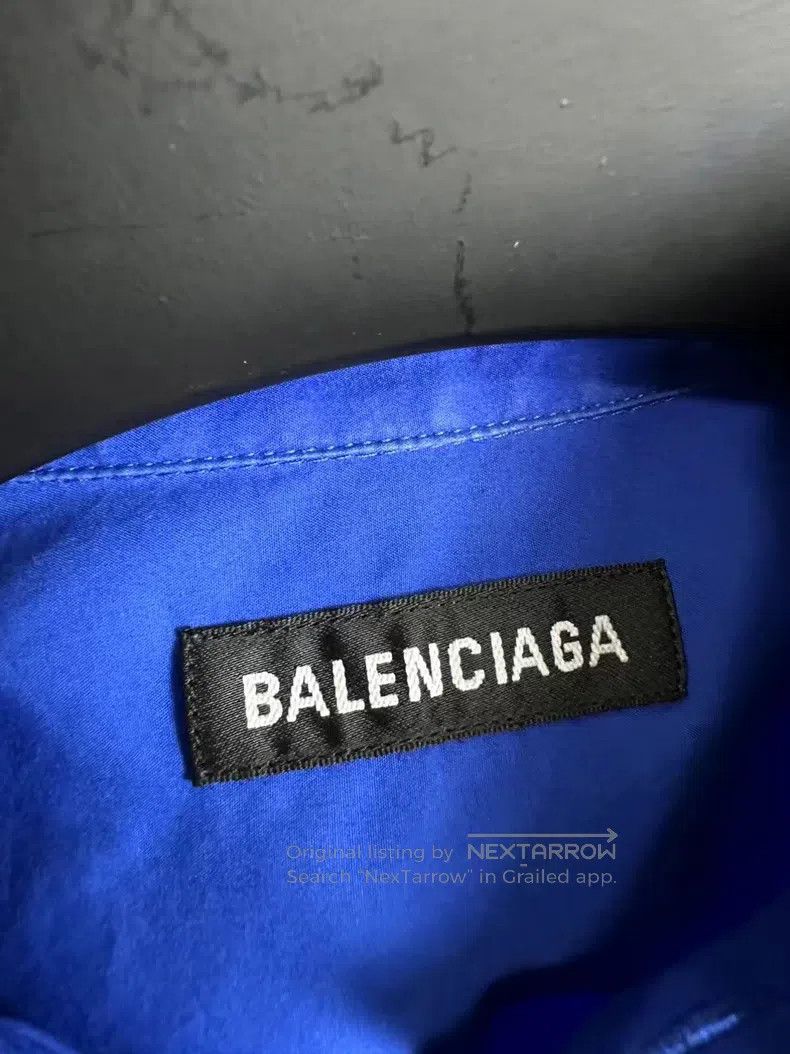 Balenciaga Balenciaga size 37 Blue Letter Print Short Sleeve Shirt Size US S / EU 44-46 / 1 - 3 Thumbnail