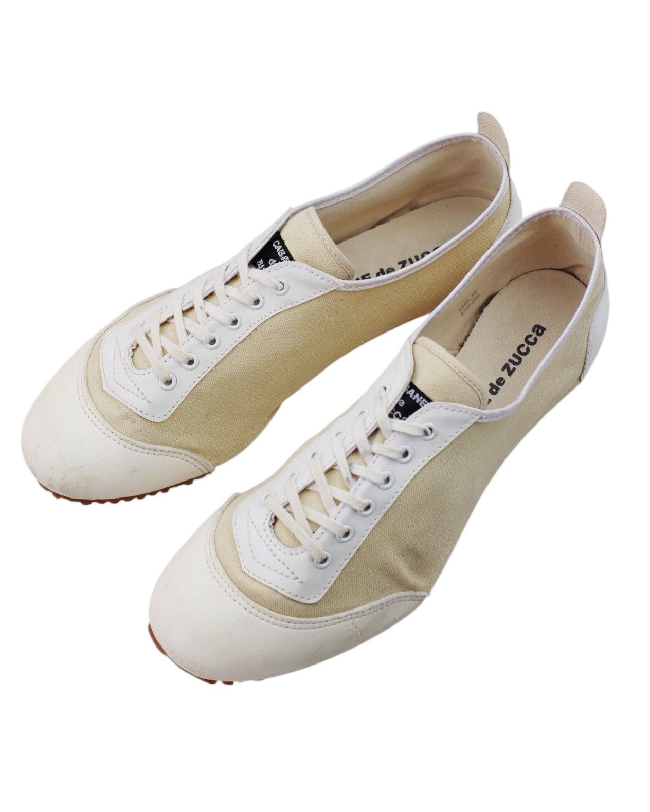Issey Miyake 2000S CABANE DE ZUCCA OFF-WHITE CANVAS LACE-UP SHOES Size US 8.5 / EU 41-42 - 5 Thumbnail