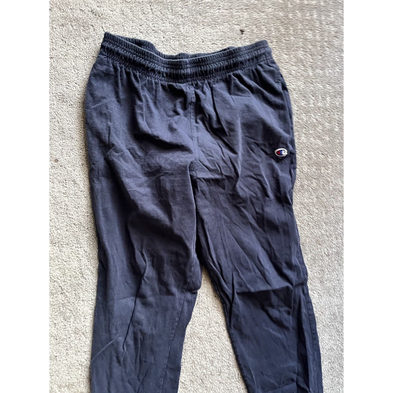 Champion Champion Sweatpants Men’s Medium Straight Pocket Navy Blue Cotton Solid Size US 31 - 2 Thumbnail