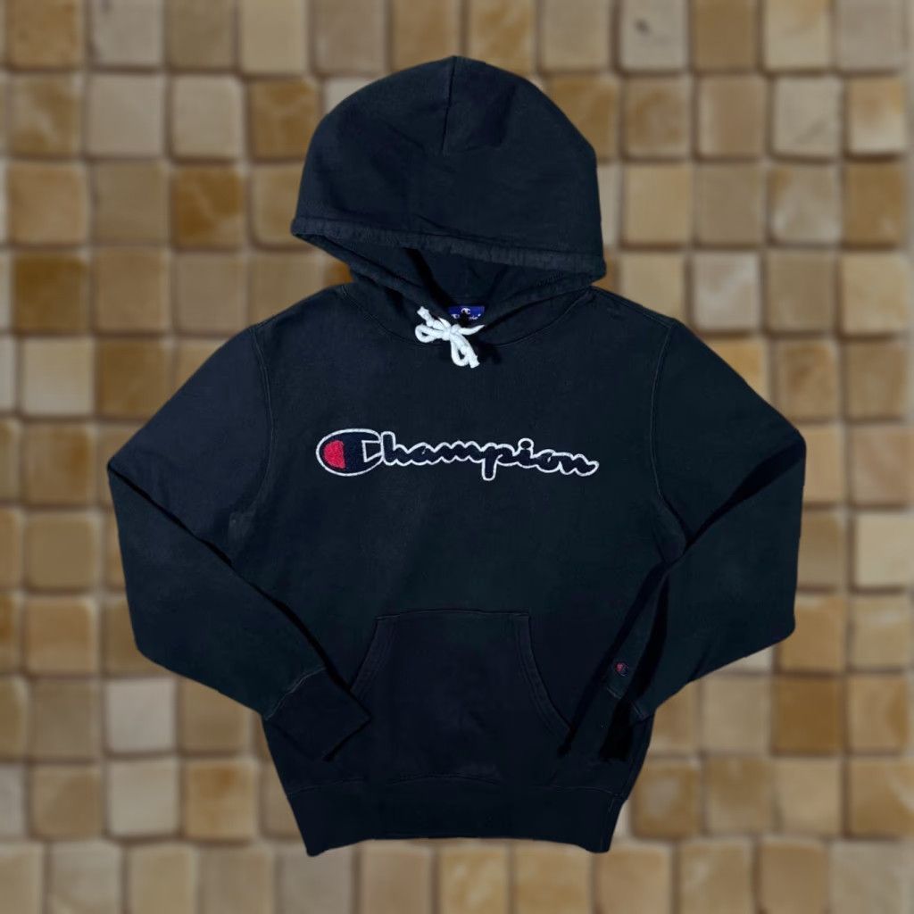 Champion Champion Hoodie Classic Embroidered Big Logo Spellout Black Small Pullover Hooded Men Size US S / EU 44-46 / 1 - 1 Thumbnail