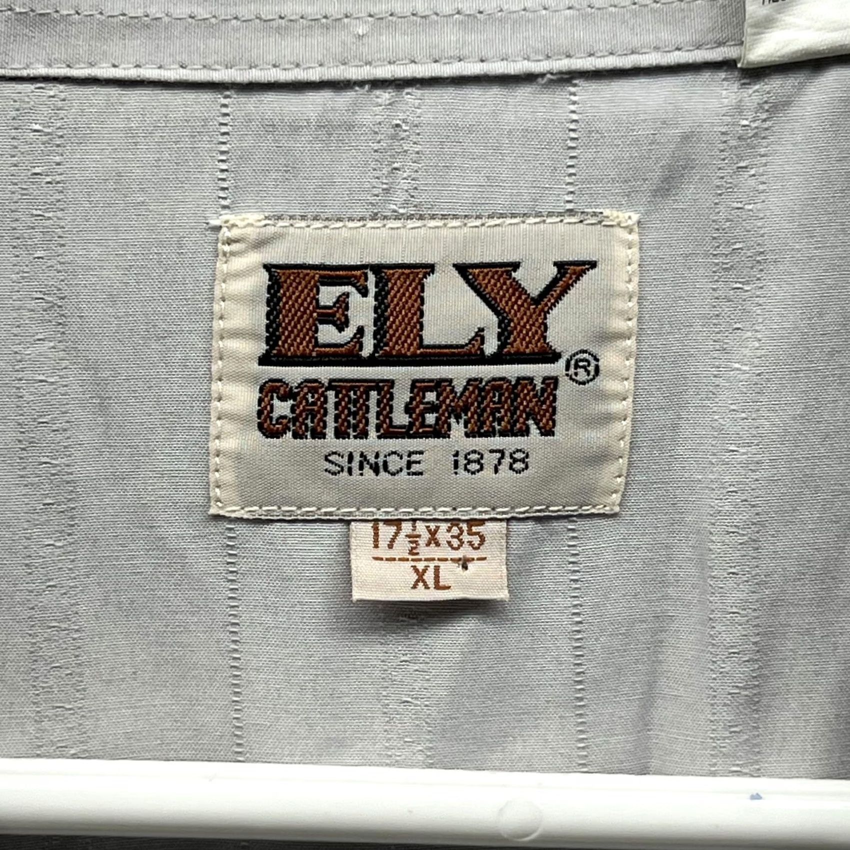 Vintage Ely Cattleman Shirt Mens XL Gray Stripe Long Sleeve Western Snap Front Cowboy Size US XL / EU 56 / 4 - 7 Thumbnail