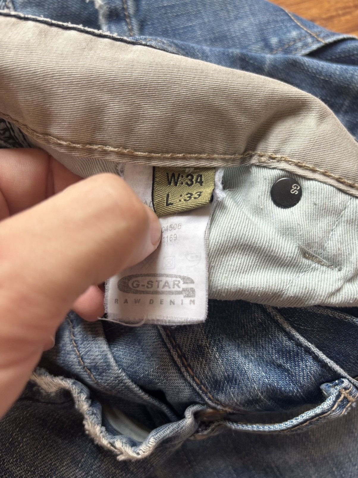 Affliction Vintage G Star Raw 96 Embroidered Buckle Jeans Denim Size US 34 / EU 50 - 8 Thumbnail