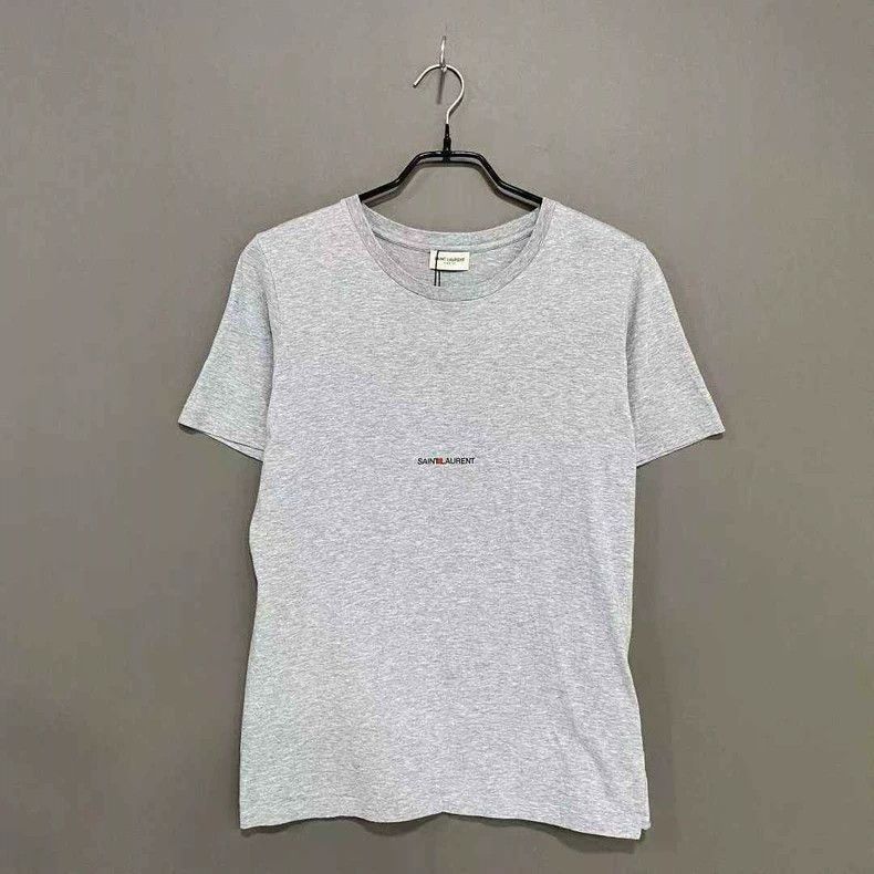 Gray Short Sleeve Saint Laurent T-Shirt- DMC