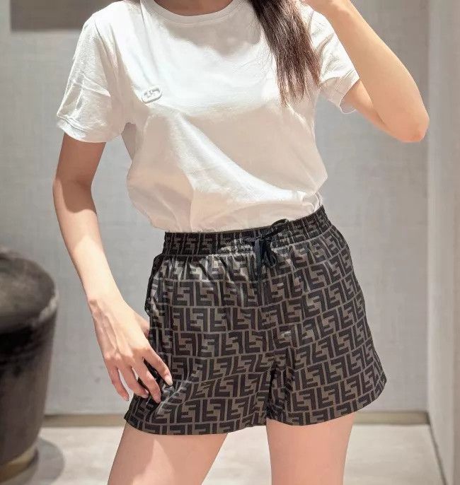 Fendi Fendi Brown FF Monogram All Over Print Shorts 50 (95 New) Size 36" / US 14 / IT 50 - 4 Thumbnail