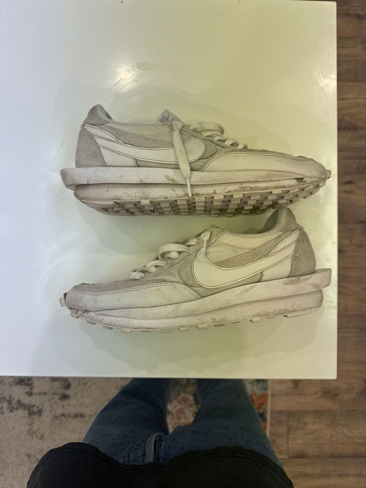 Nike × Sacai Sacai X Nike Waffle runner white nylon Size US 10 / EU 43 - 1 Thumbnail