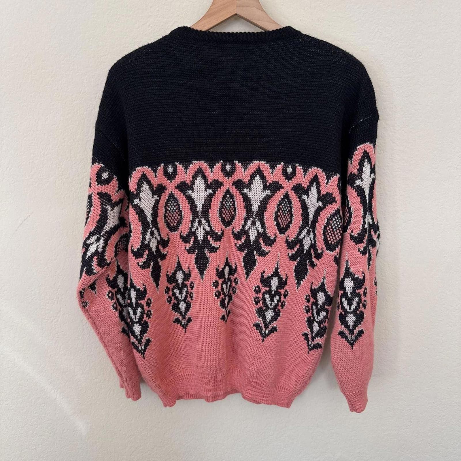 Catalina Bay Club Sweater Women’s M Pink Oversize Wool VTG Size M / US 6-8 / IT 42-44 - 3 Thumbnail