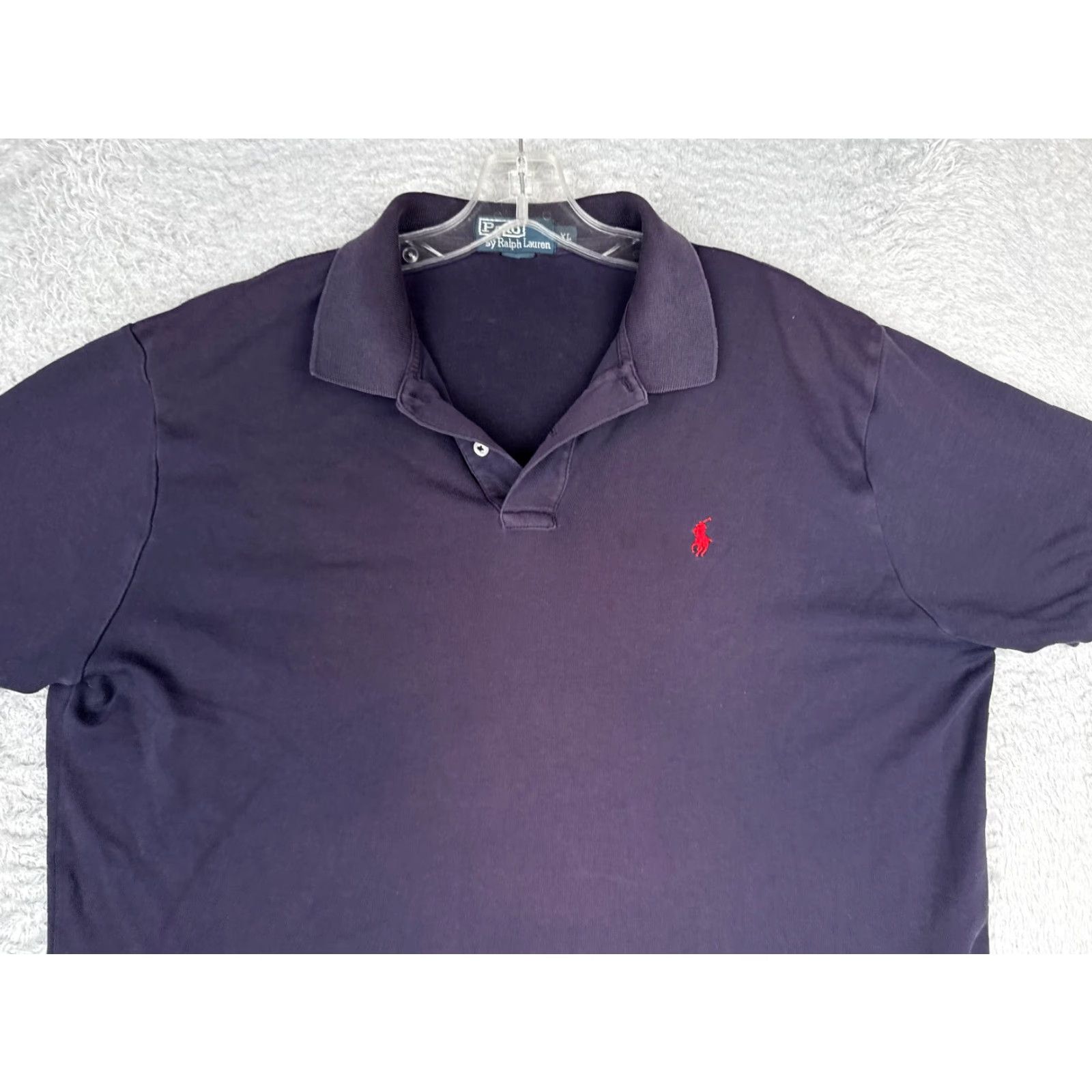 Ralph Lauren VINTAGE Ralph Lauren Polo Shirt Mens XL Blue 100% Cotton Regular Short Sleeve Size US XL / EU 56 / 4 - 4 Thumbnail