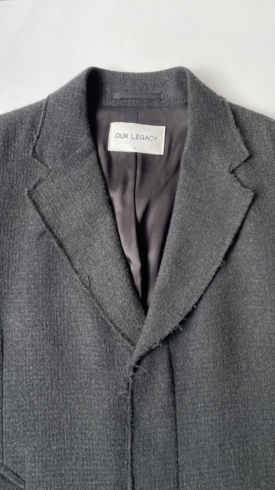 Our Legacy A/W 15 Raw Hem Wool Overcoat Size US M / EU 48-50 / 2 - 3 Thumbnail